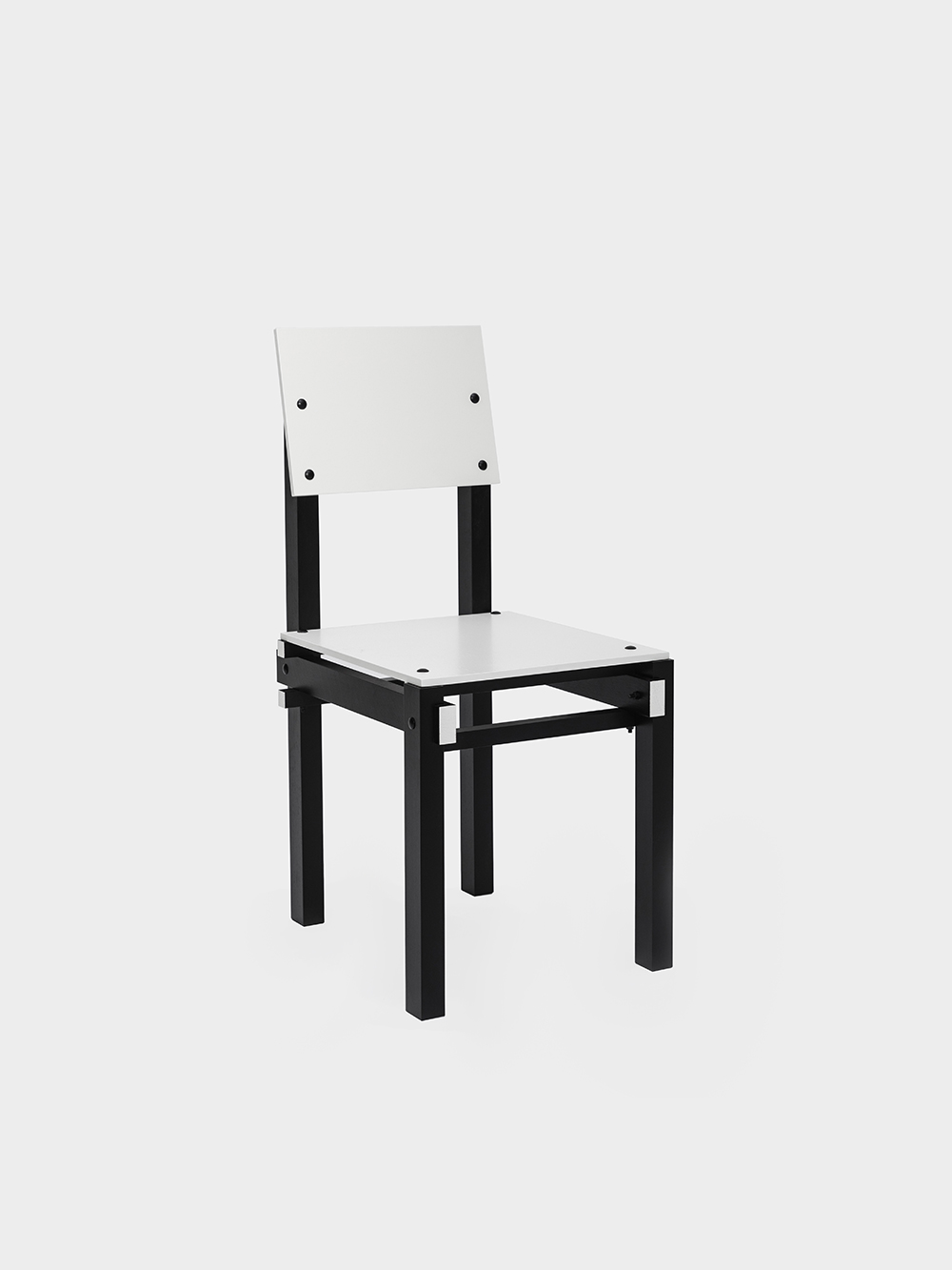 Military Chair by Gerrit Thomas Rietveld for Pastoe in Oak White / Black