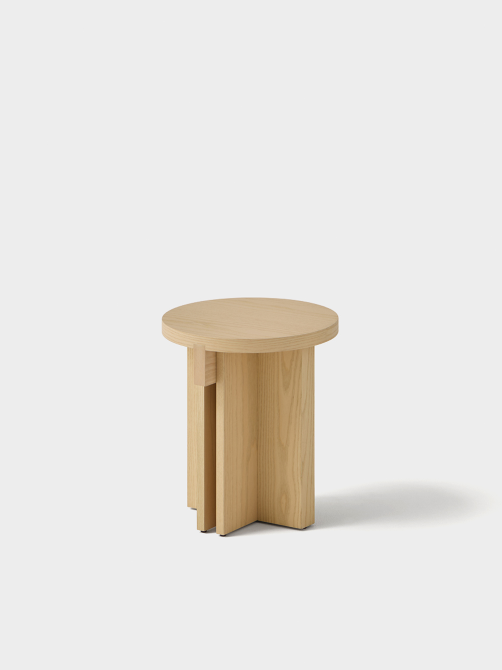 Rak Round Stool by Francesc Rifé for Kendo in Natural Ash&nbsp;Natural
