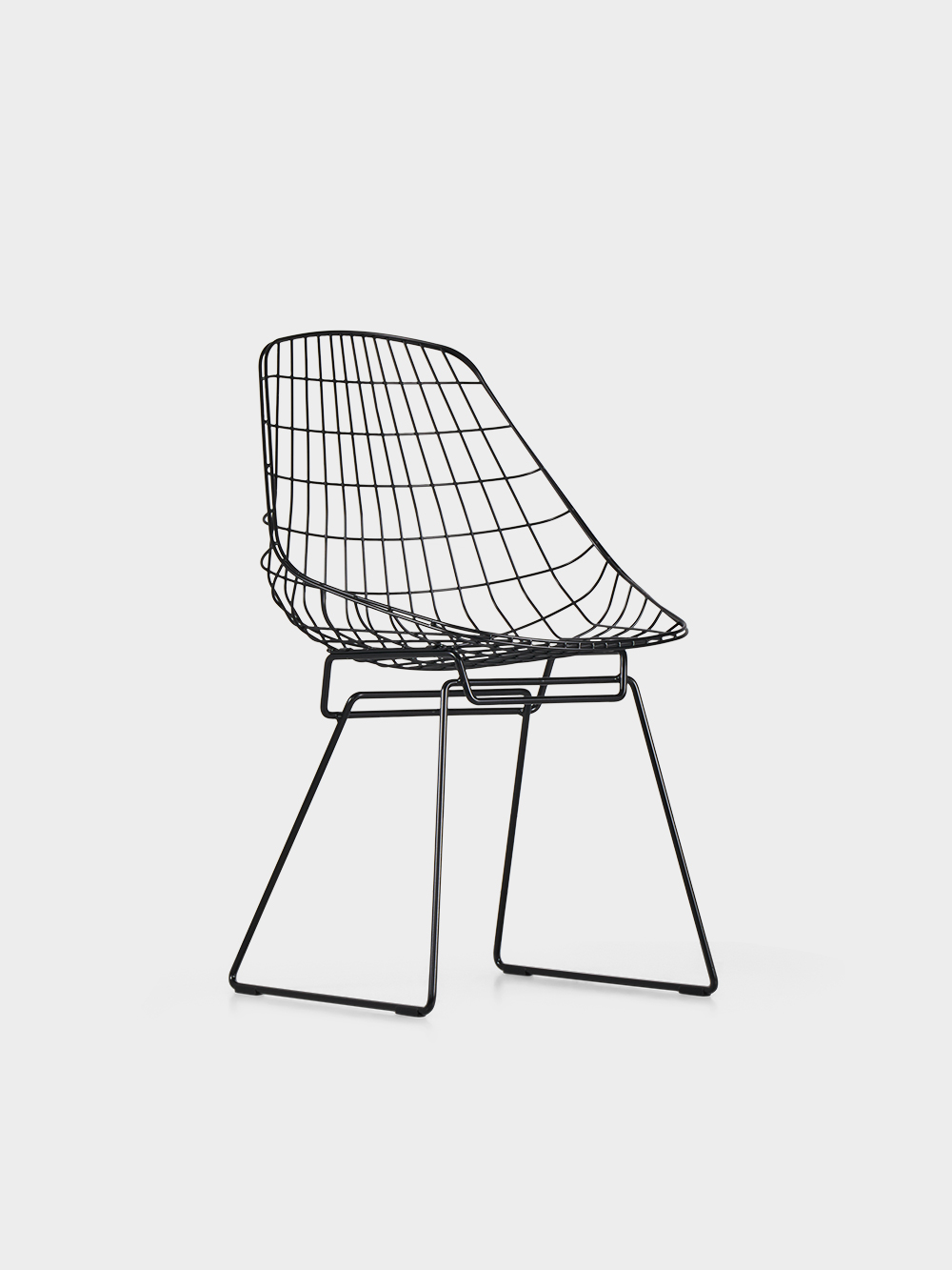 SM05 Wire Dining Chair by Cees Braakman for Pastoe in Steel , Chrome Black
