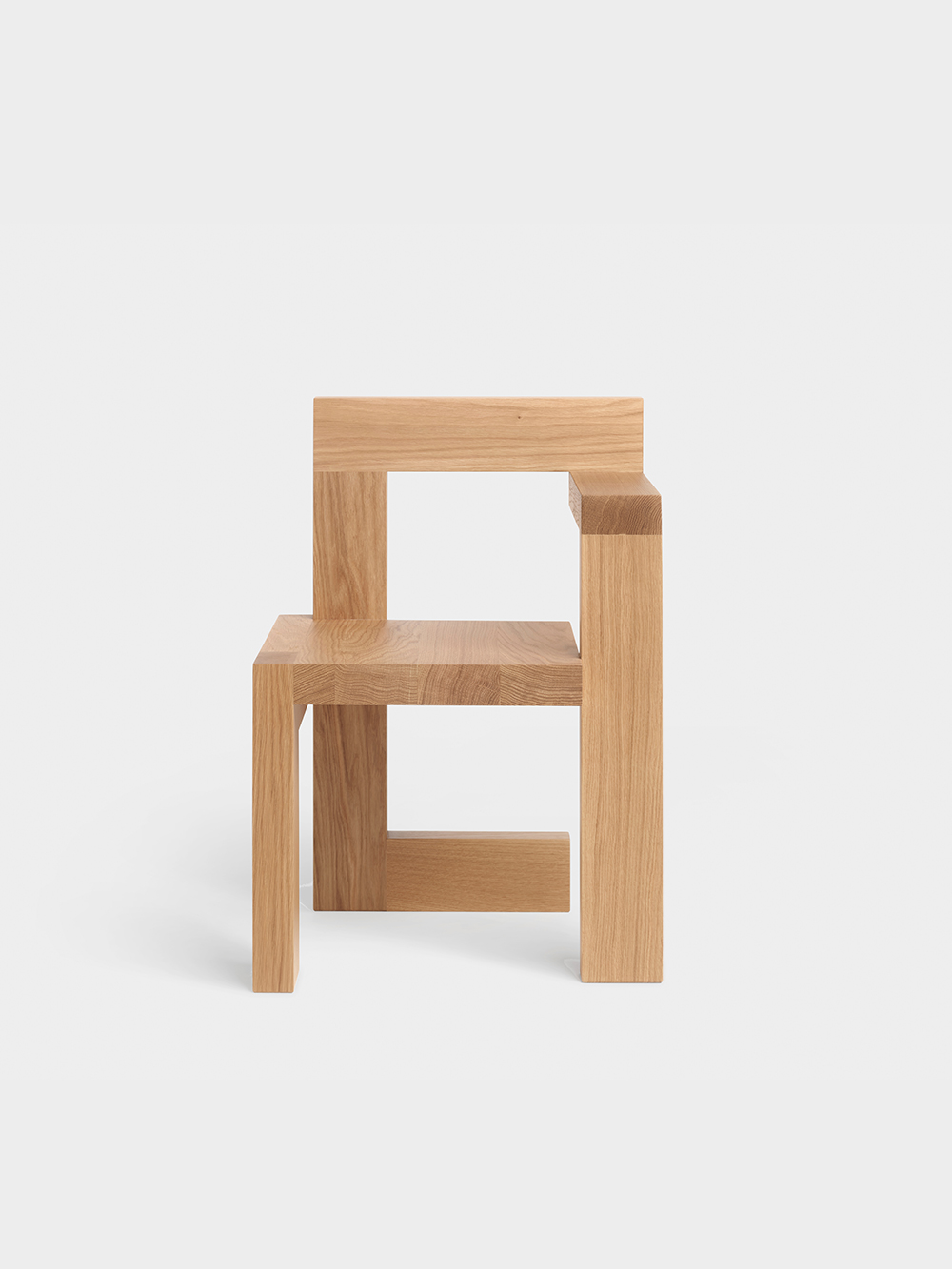 Steltman Chair by Gerrit Thomas Rietveld for Pastoe in Black&nbsp;Right_Natural