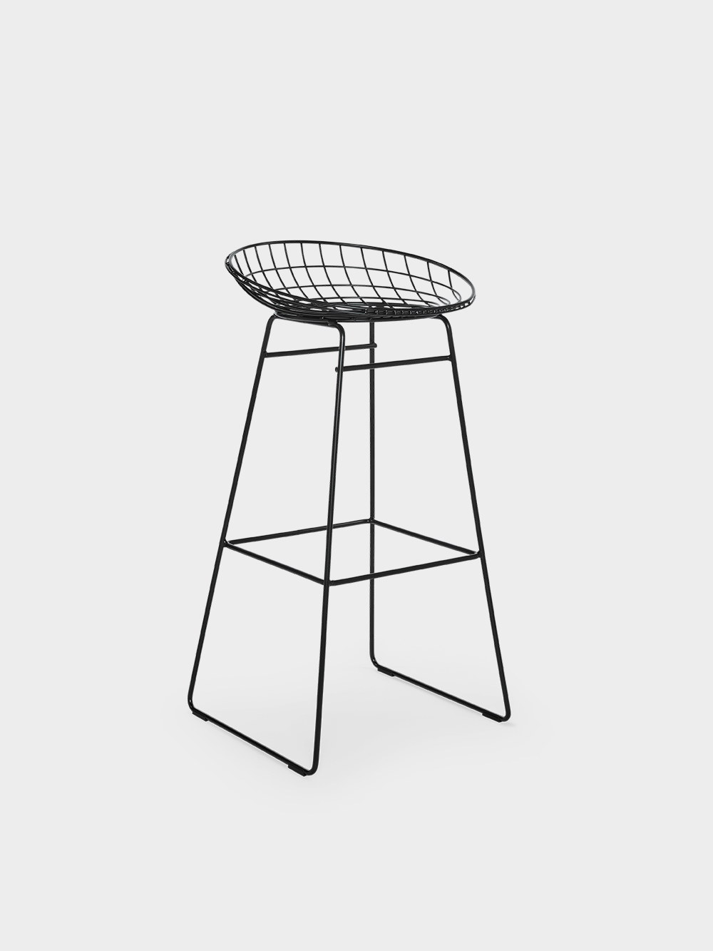 Wire Bar Stool by Cees Braakman for Pastoe in Steel , Chrome Black