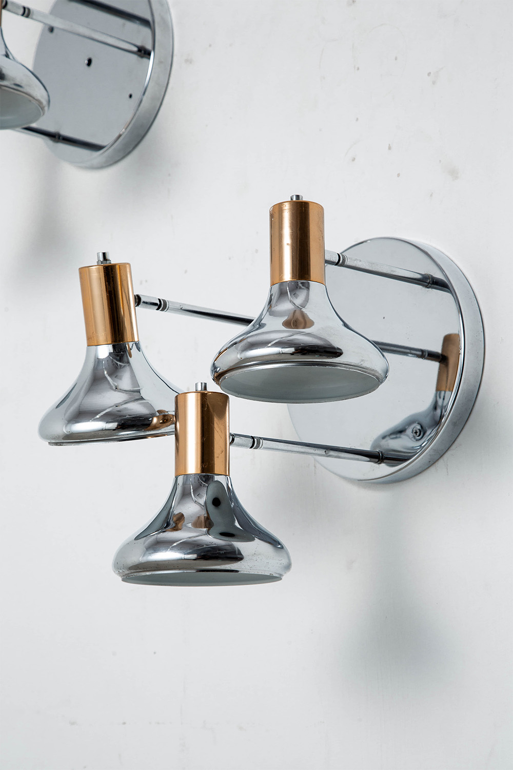 Wall Lamp in Chrome and Brass