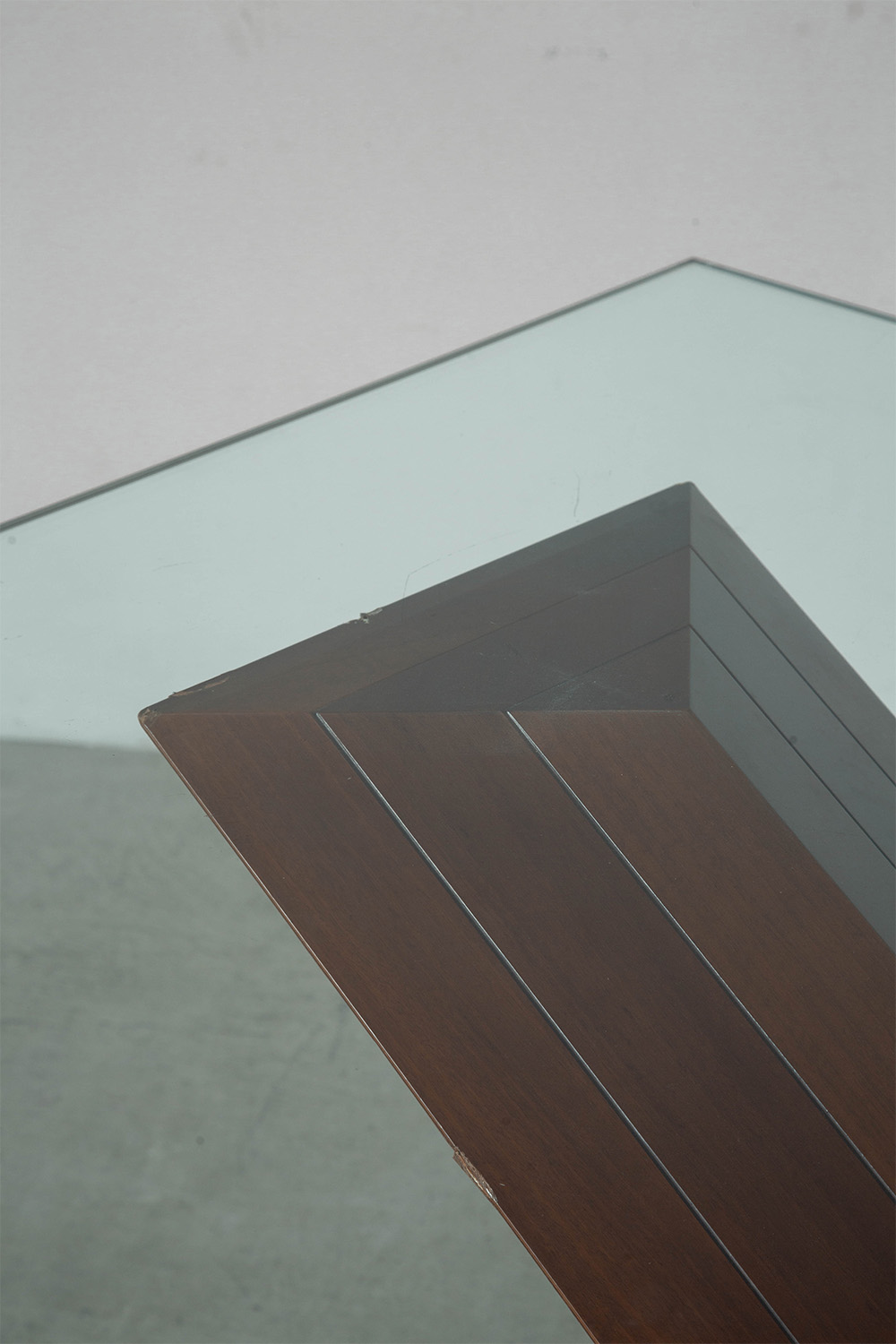 Valentino Table by Emanuele Zenere for Cattelan Italia in Glass , Wood and Travertine