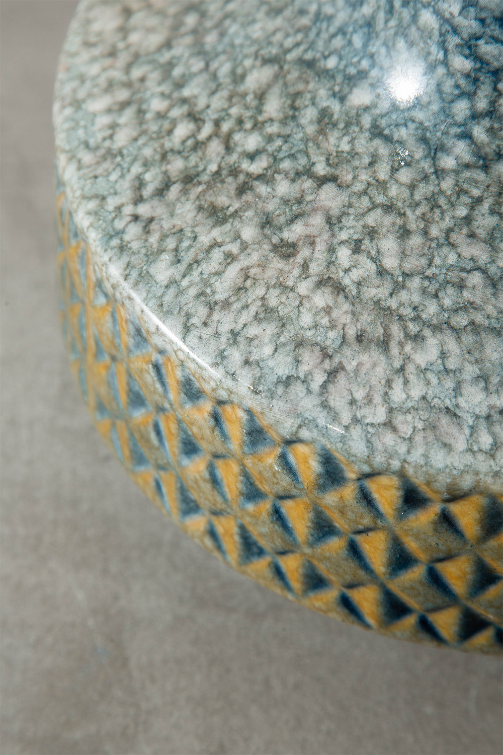 Table Lamp in Fabric and Ceramic
