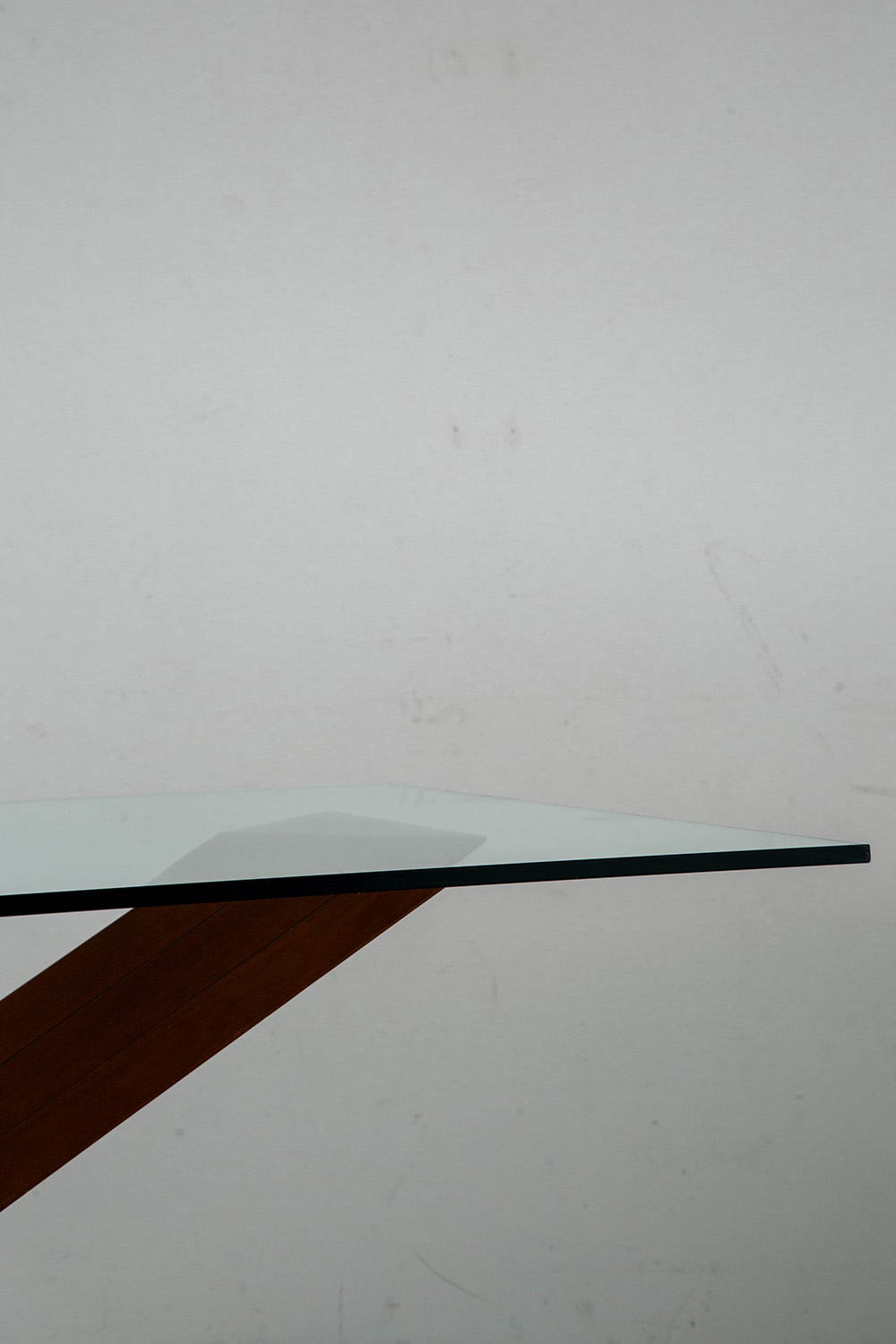 Valentino Table by Emanuele Zenere for Cattelan Italia in Glass , Wood and Travertine