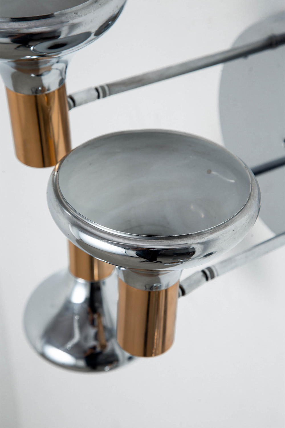Wall Lamp in Chrome and Brass
