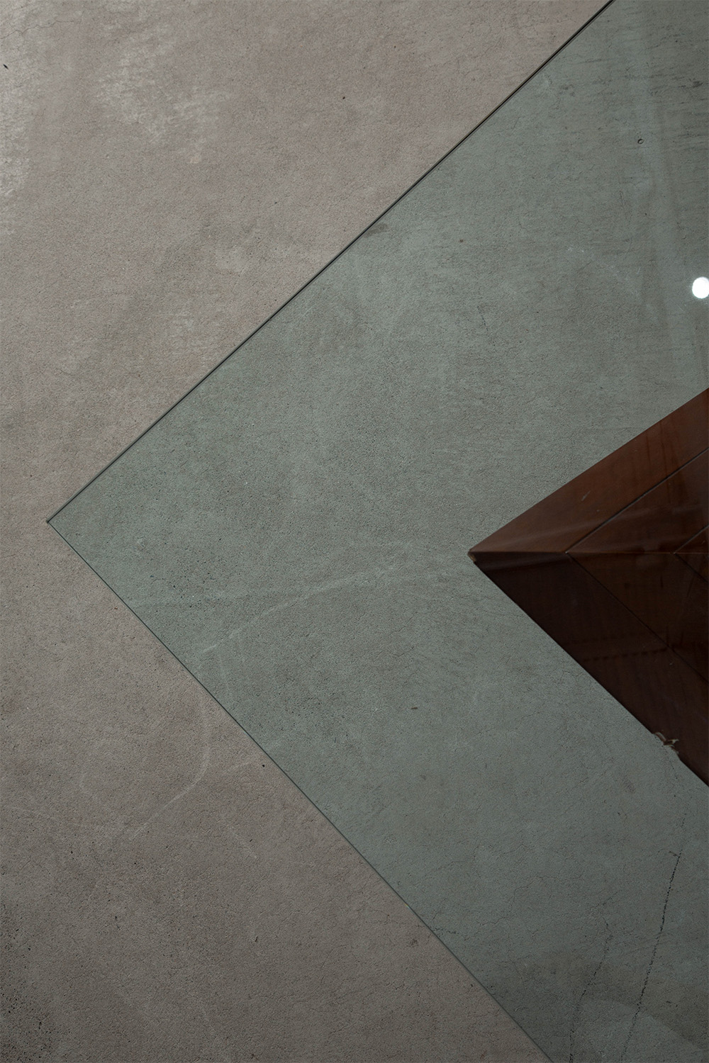 Valentino Table by Emanuele Zenere for Cattelan Italia in Glass , Wood and Travertine