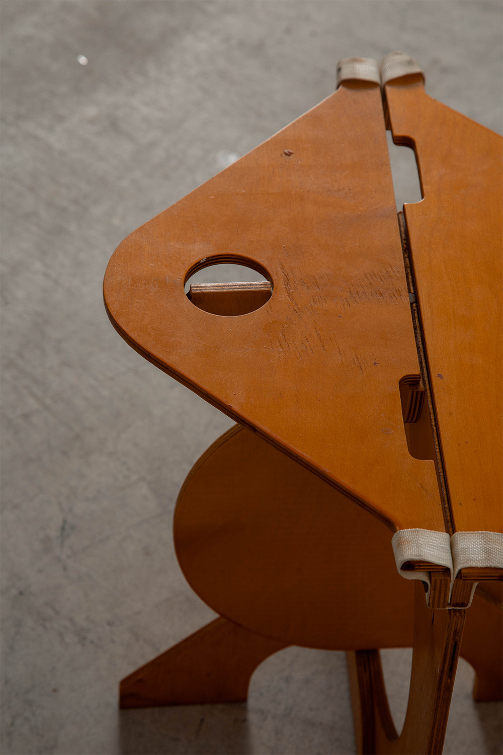 Rooster Folding Stool by Barry Simpson in Wood