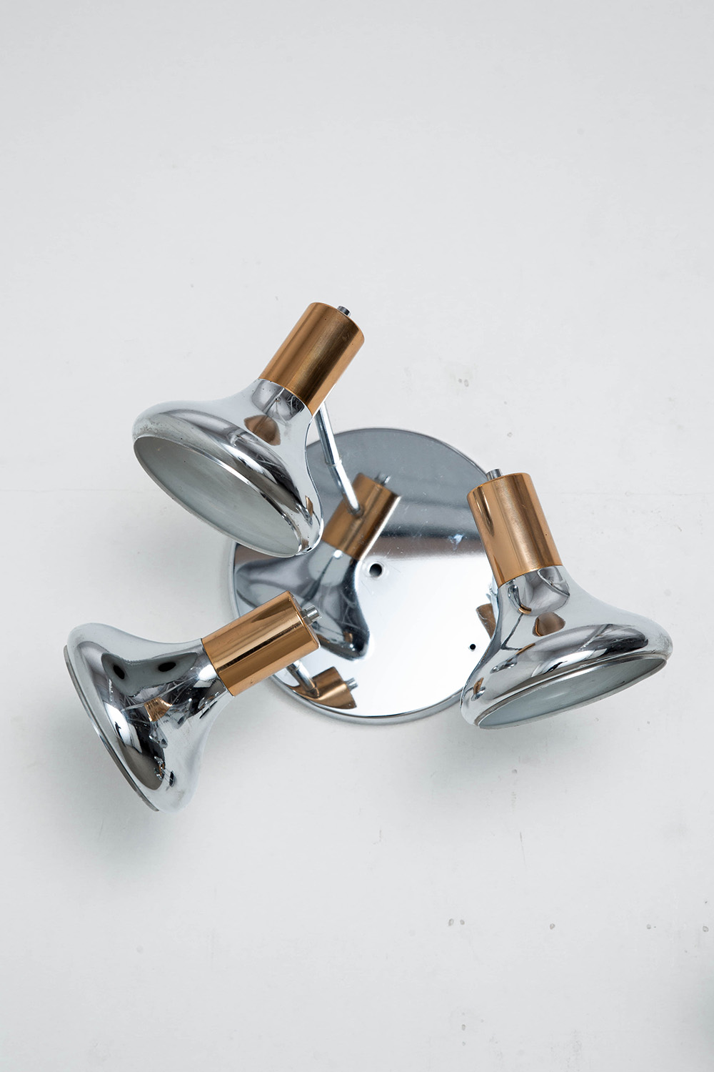 Wall Lamp in Chrome and Brass
