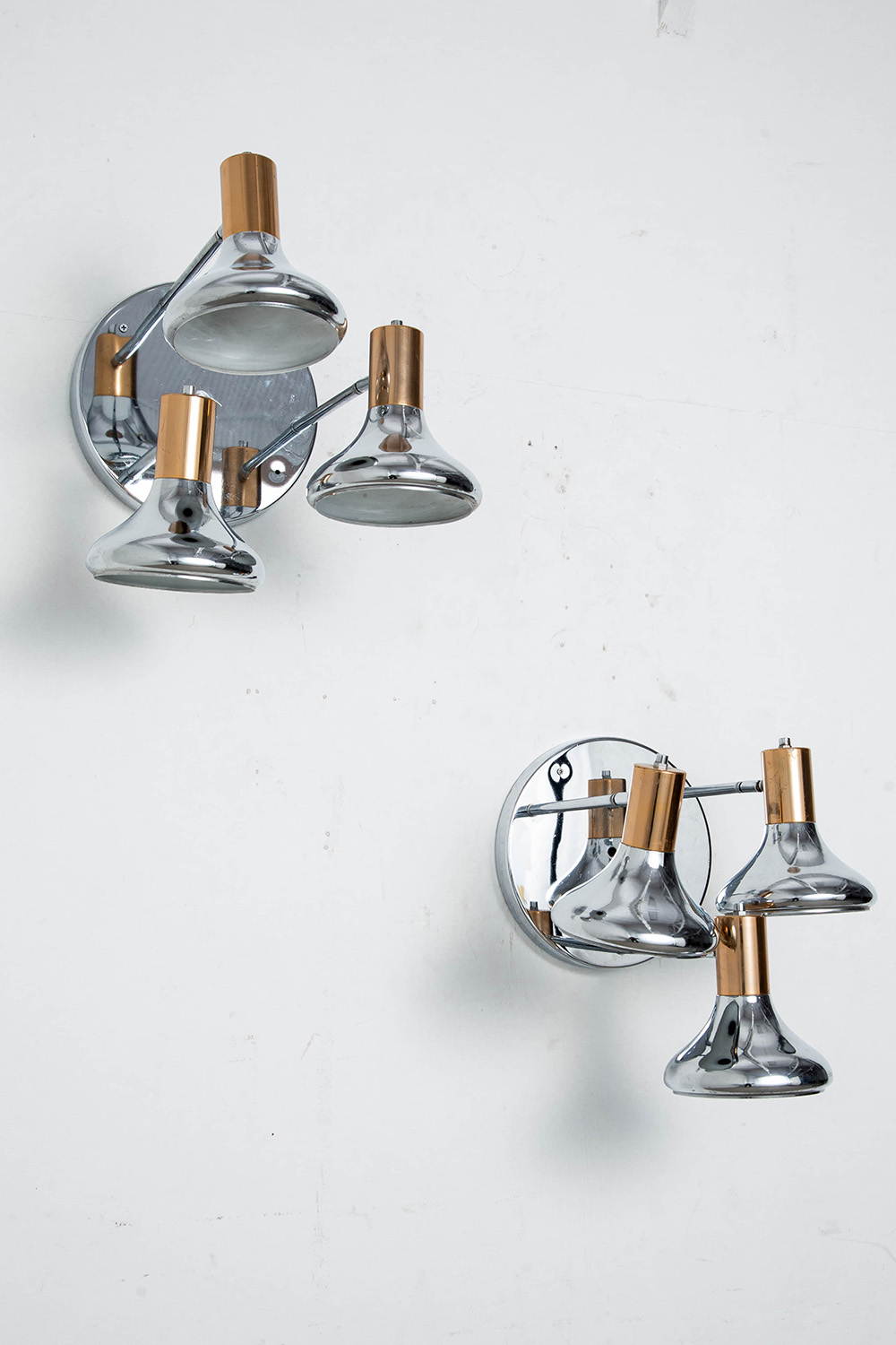 Wall Lamp in Chrome and Brass