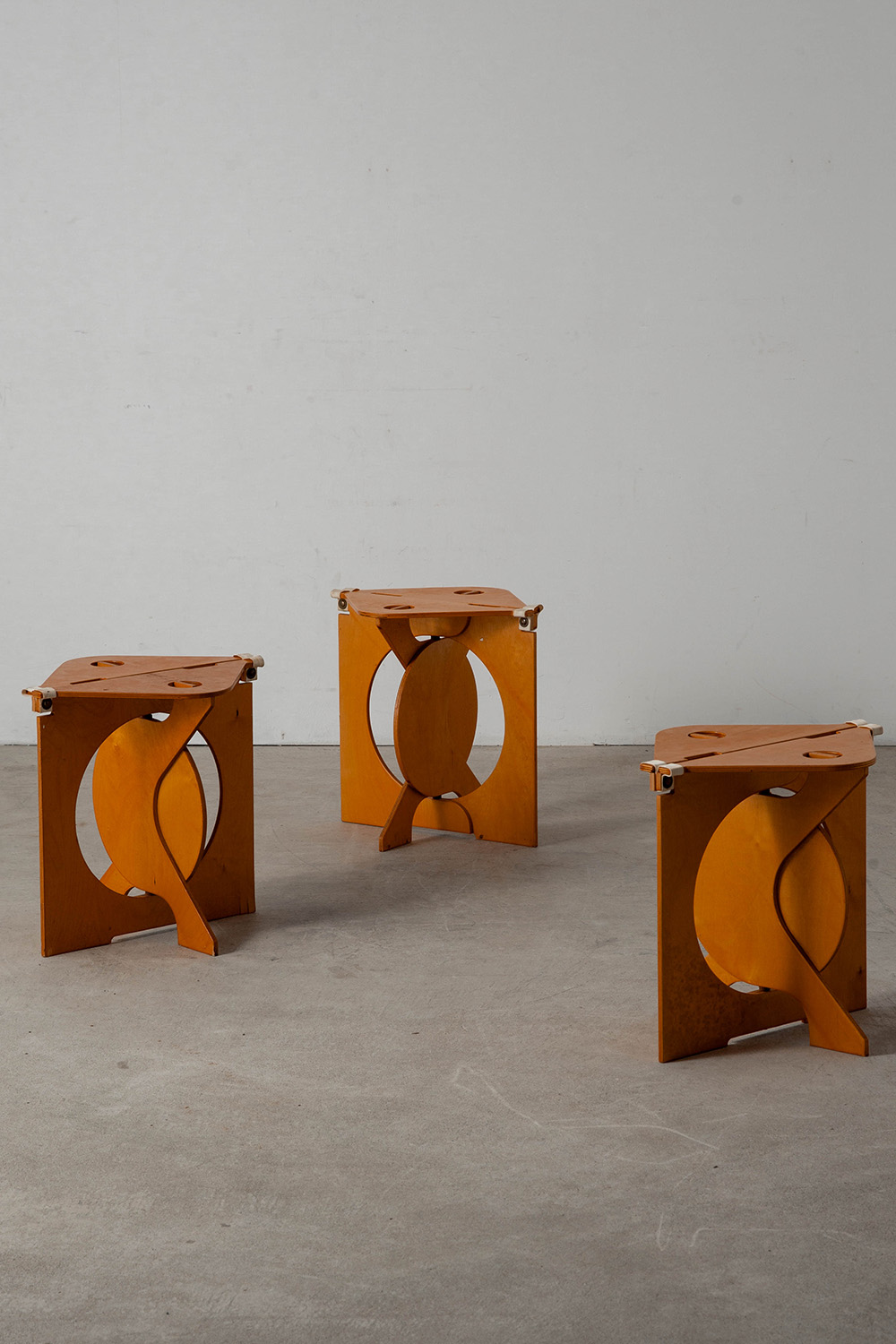 Rooster Folding Stool by Barry Simpson in Wood