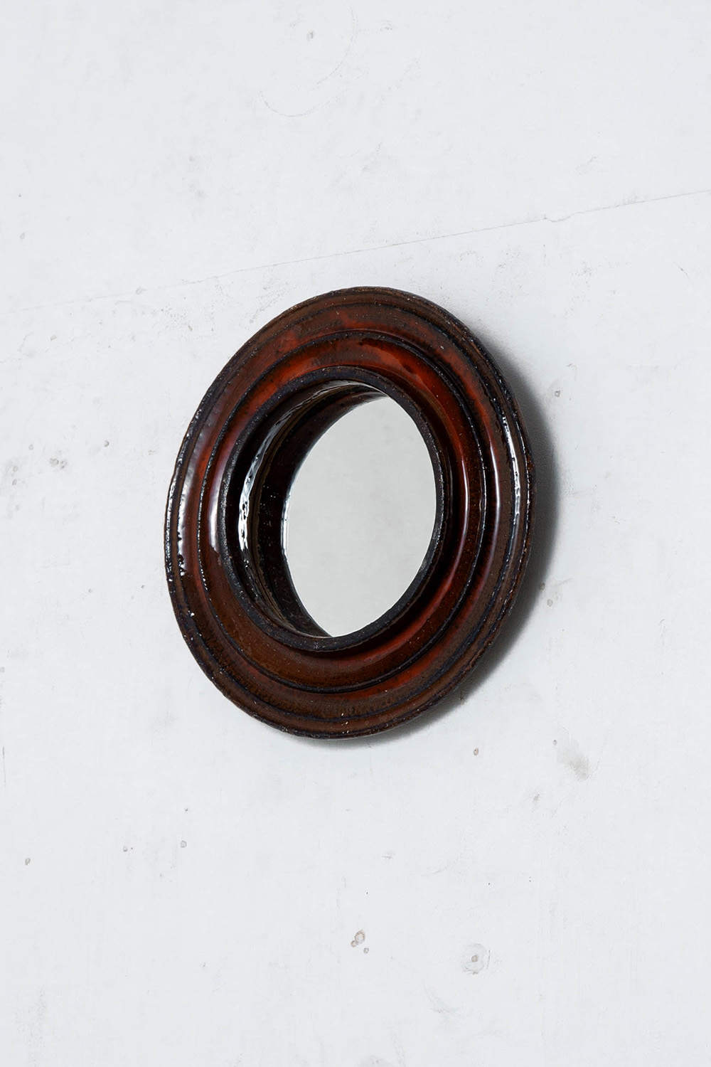 Mirror by Gérard Hofmann for VALLAURIS in Glass and Ceramic