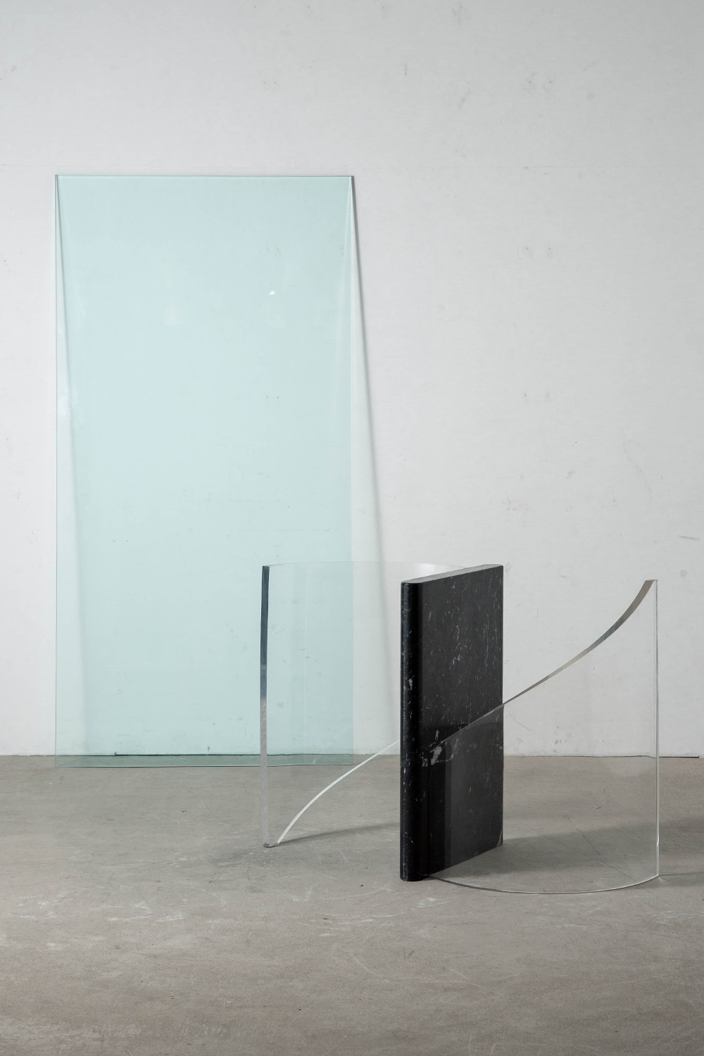 Dining Table in Marble , Acrylic and Glass