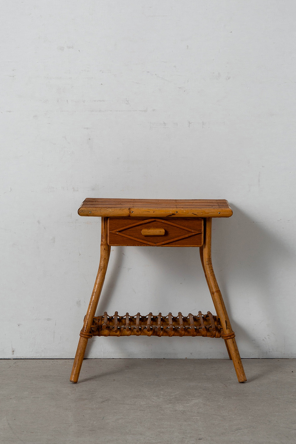 Side Table in Bamboo and Wood