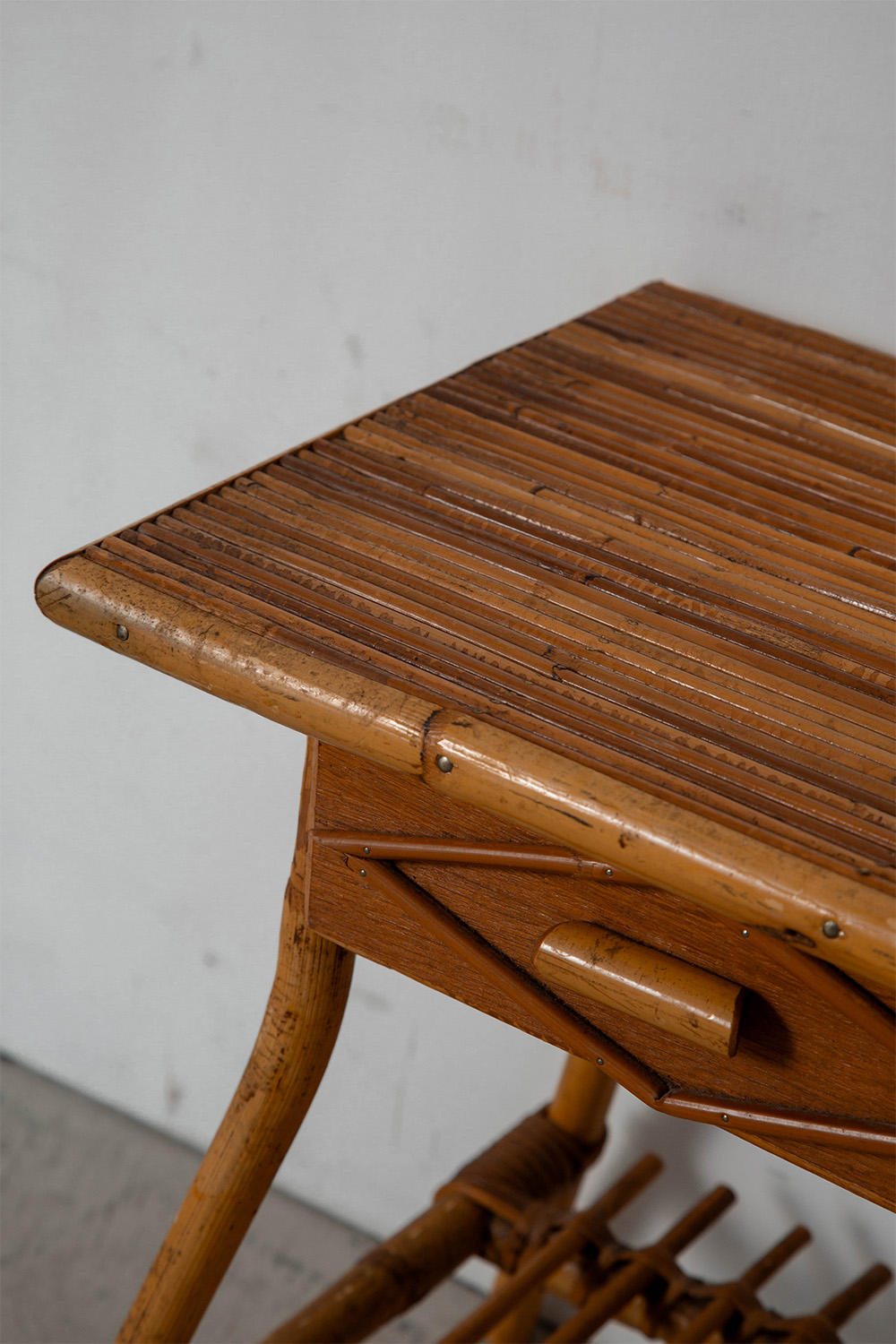 Side Table in Bamboo and Wood