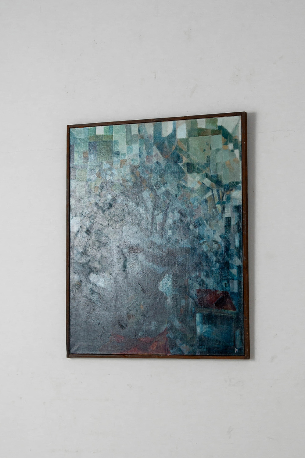 Abstract Oil Painting in Wood