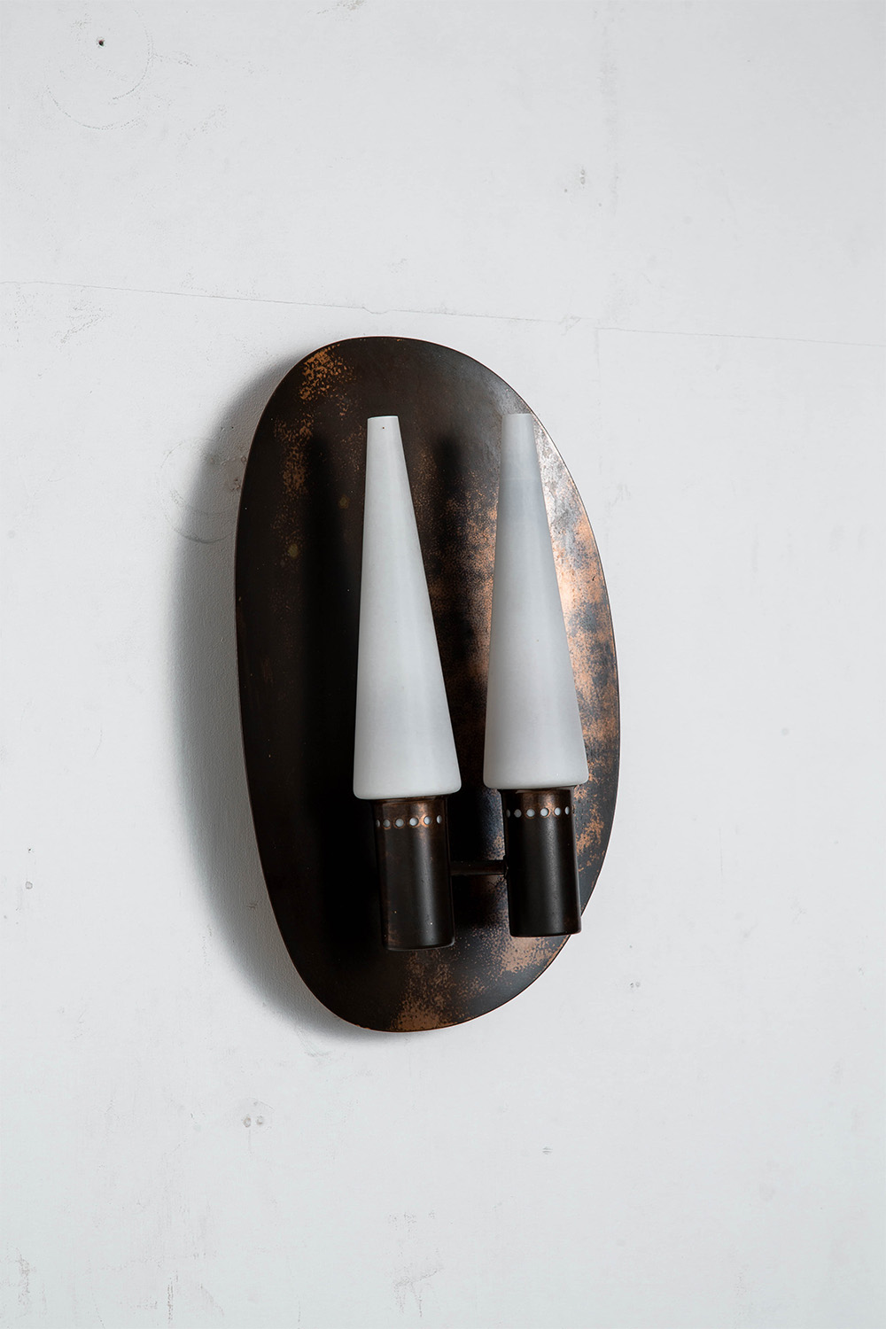 Wall Lamp by Hans-Agne Jakobsson for Hans-Agne Jakobsson AB in Glass and Brass