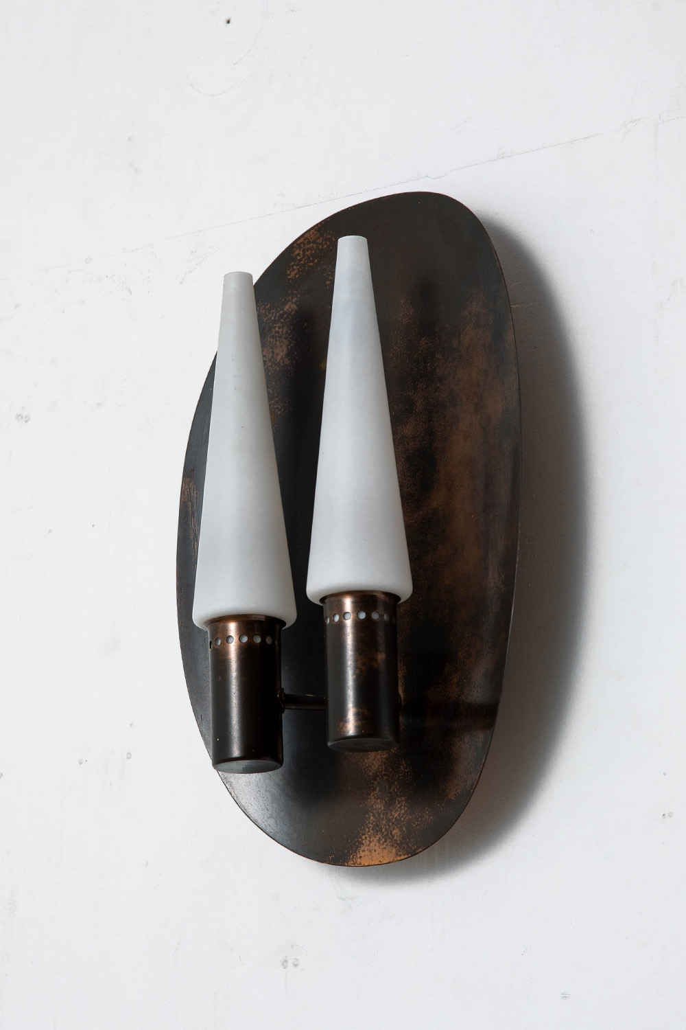 Wall Lamp by Hans-Agne Jakobsson for Hans-Agne Jakobsson AB in Glass and Brass