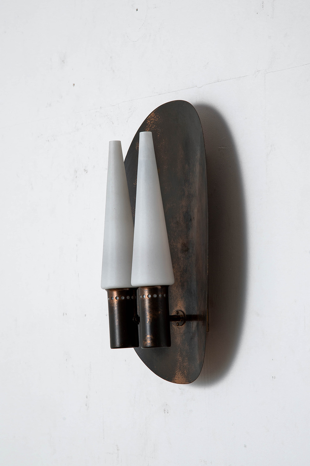Wall Lamp by Hans-Agne Jakobsson for Hans-Agne Jakobsson AB in Glass and Brass