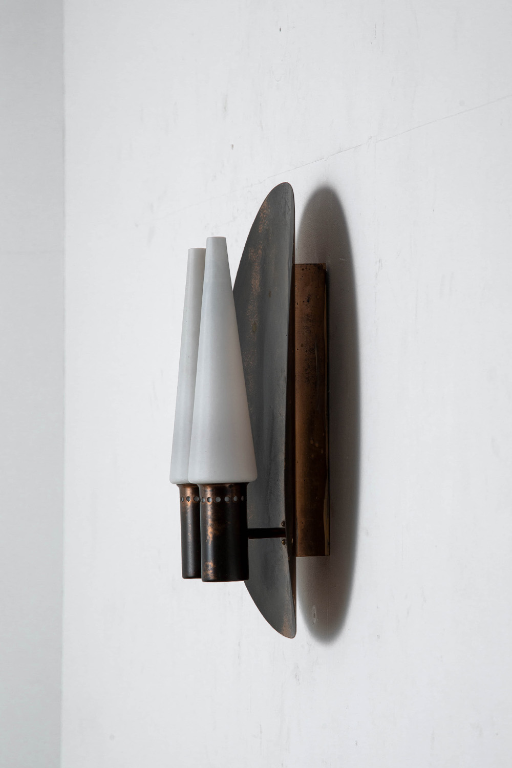 Wall Lamp by Hans-Agne Jakobsson for Hans-Agne Jakobsson AB in Glass and Brass