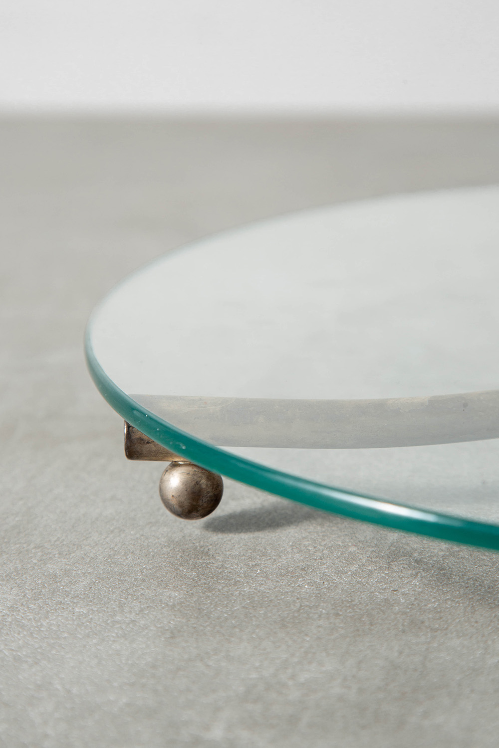 Serving Tray in Glass and Steel