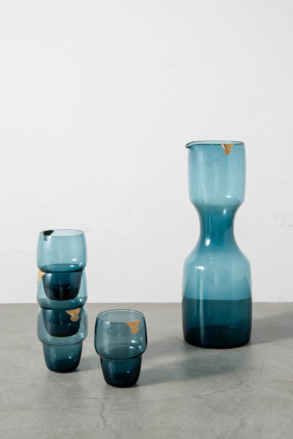 Pitcher & Cup Set by Kjell Blomberg for Gullaskruf in Glass