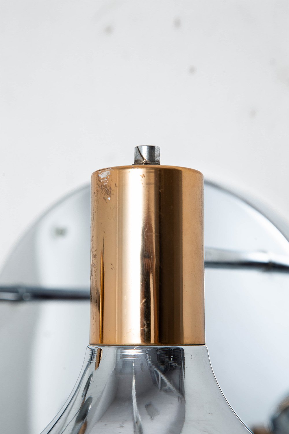 Wall Lamp in Chrome and Brass