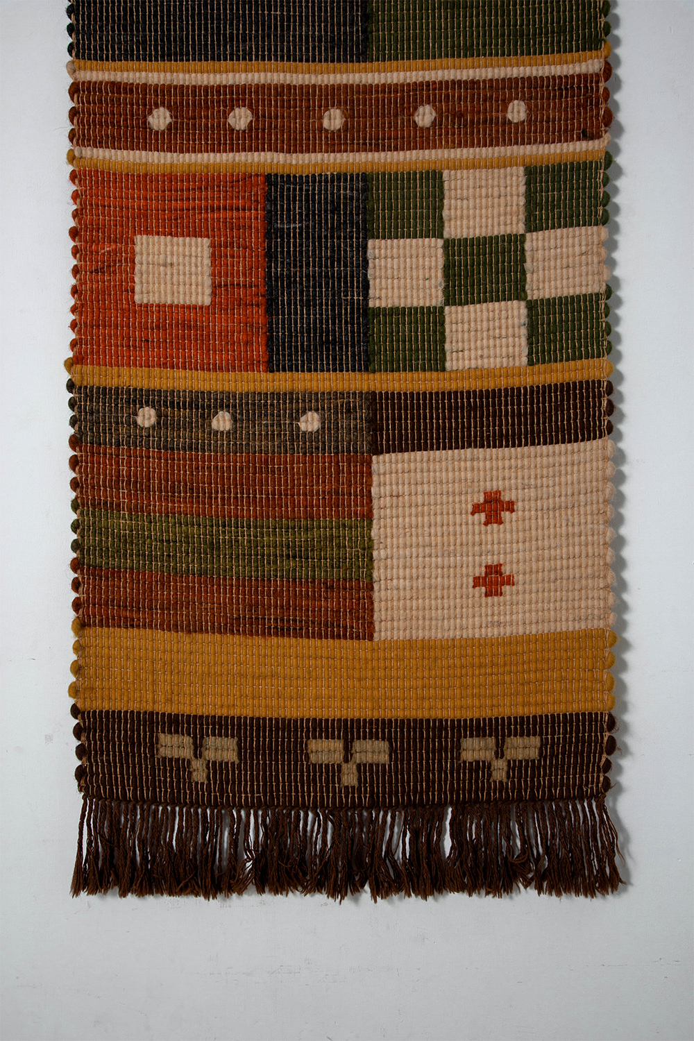 Tapestry in Fabric and Wood