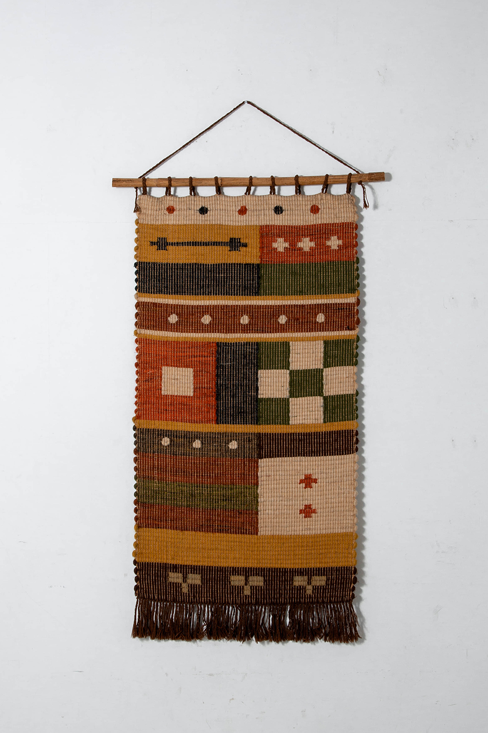Tapestry in Fabric and Wood