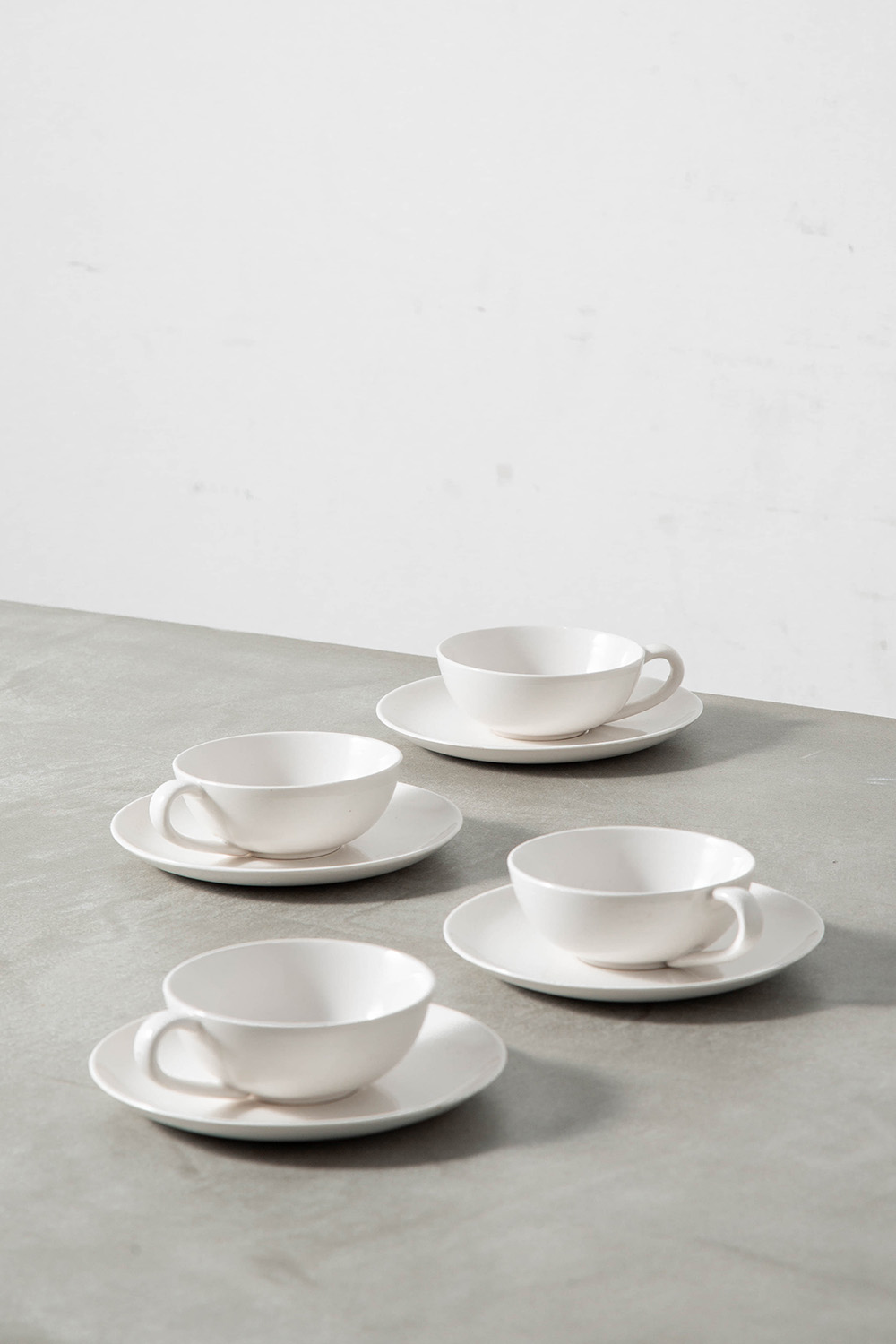 Tea Cup & Saucer Set by Sori Yanagi for Matsumura & Co in Ceramic