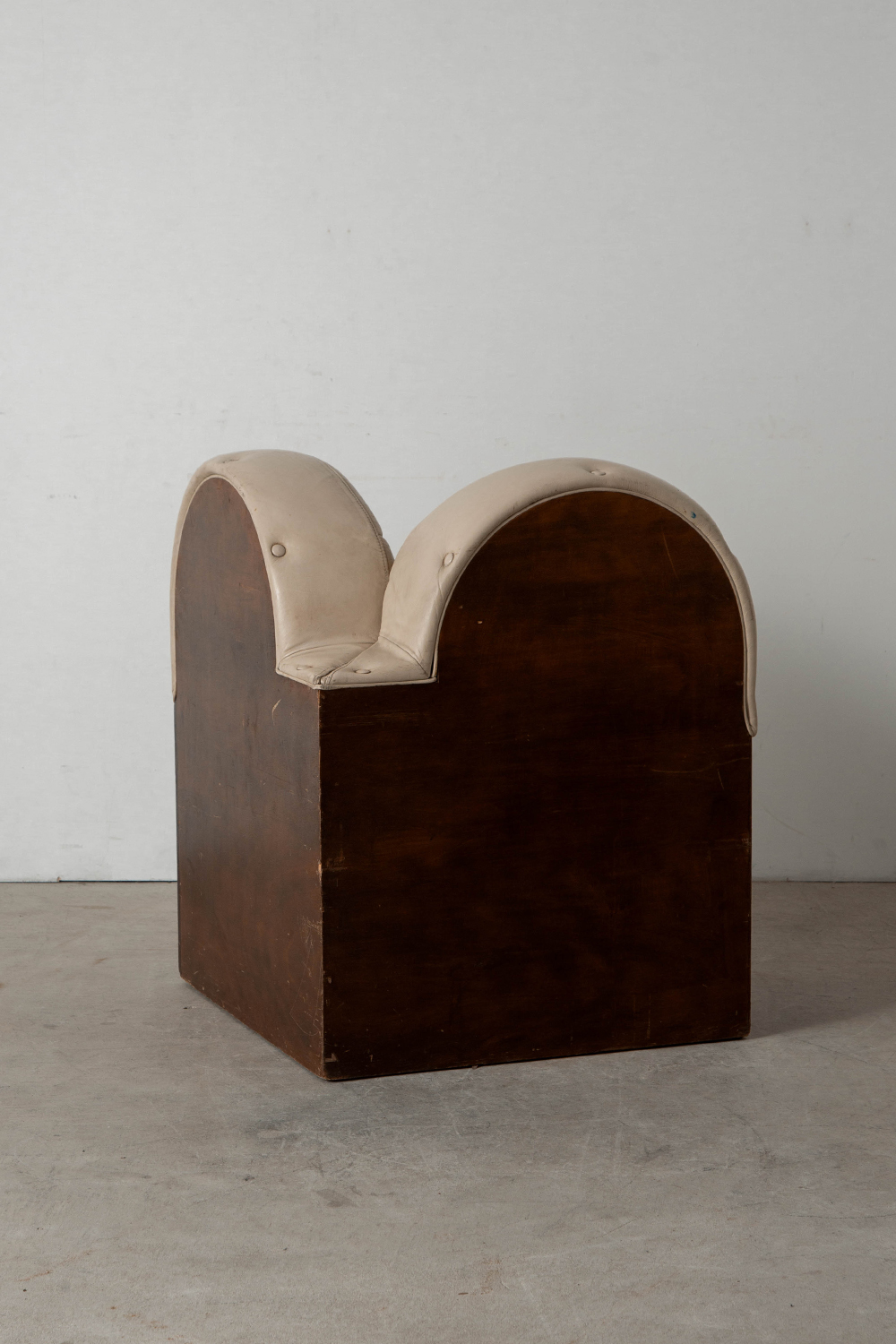 Sofa Set in Cow Leather and Wood