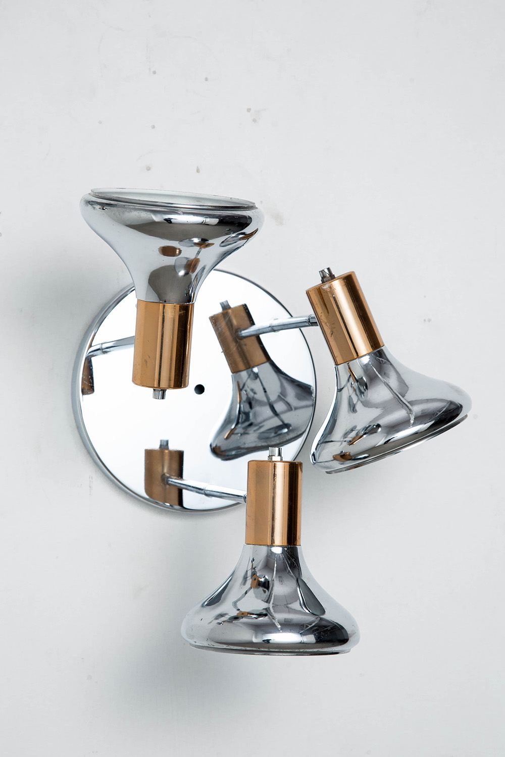 Wall Lamp in Chrome and Brass