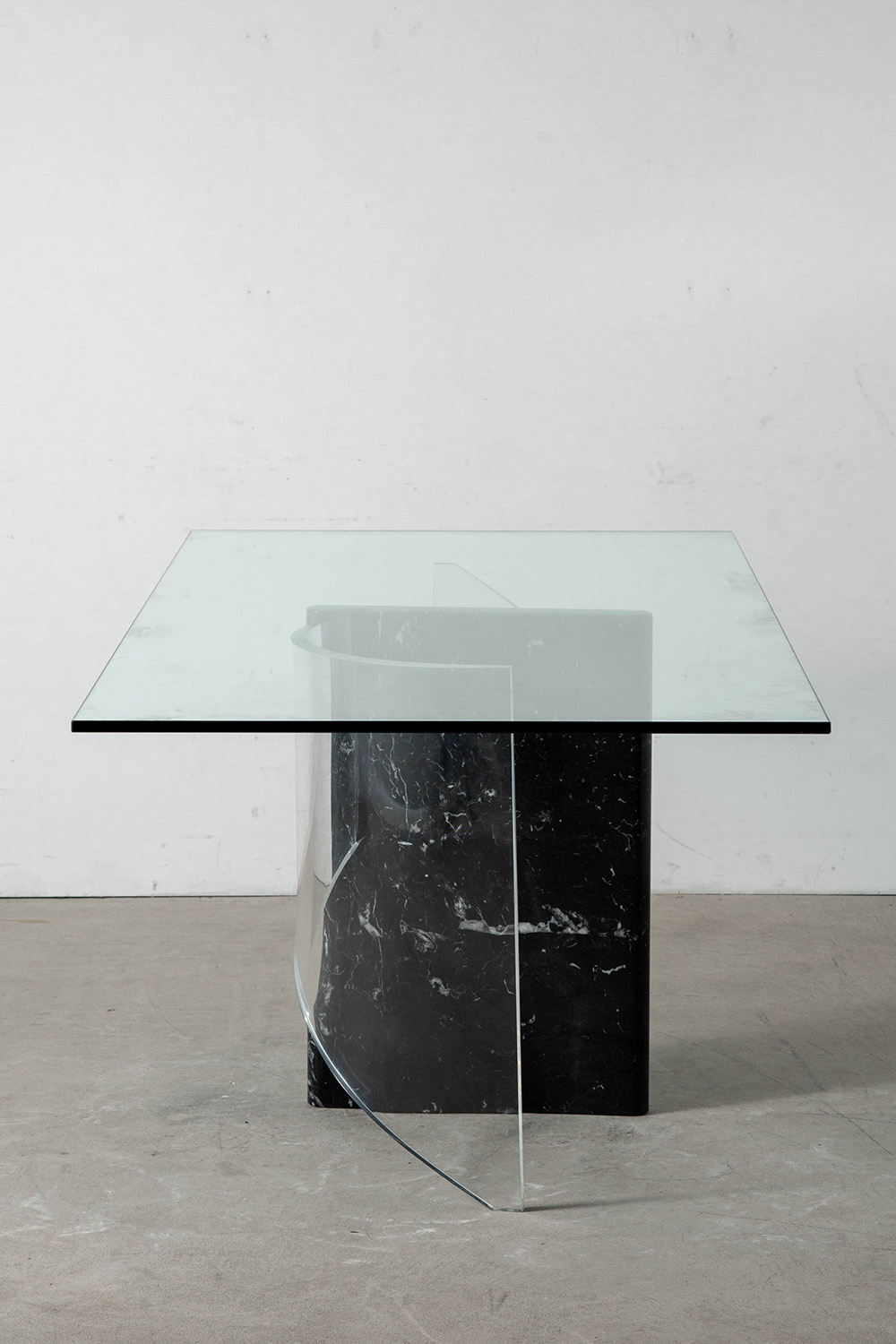 Dining Table in Marble , Acrylic and Glass