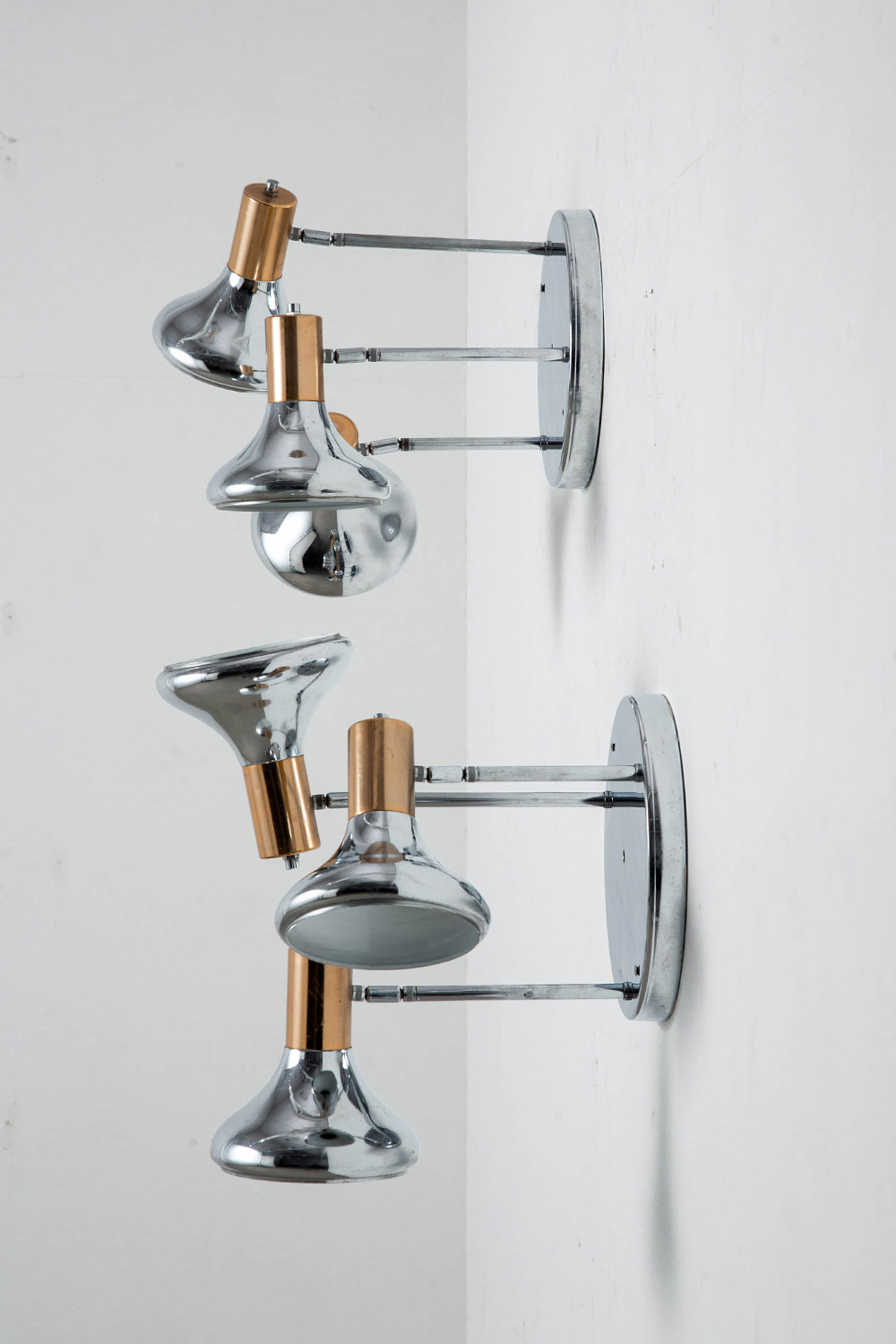 Wall Lamp in Chrome and Brass