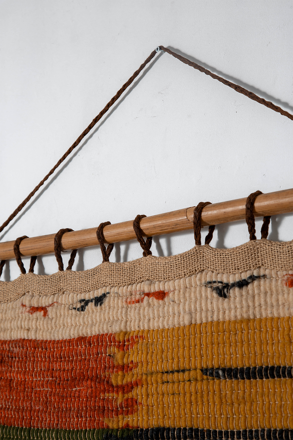 Tapestry in Fabric and Wood