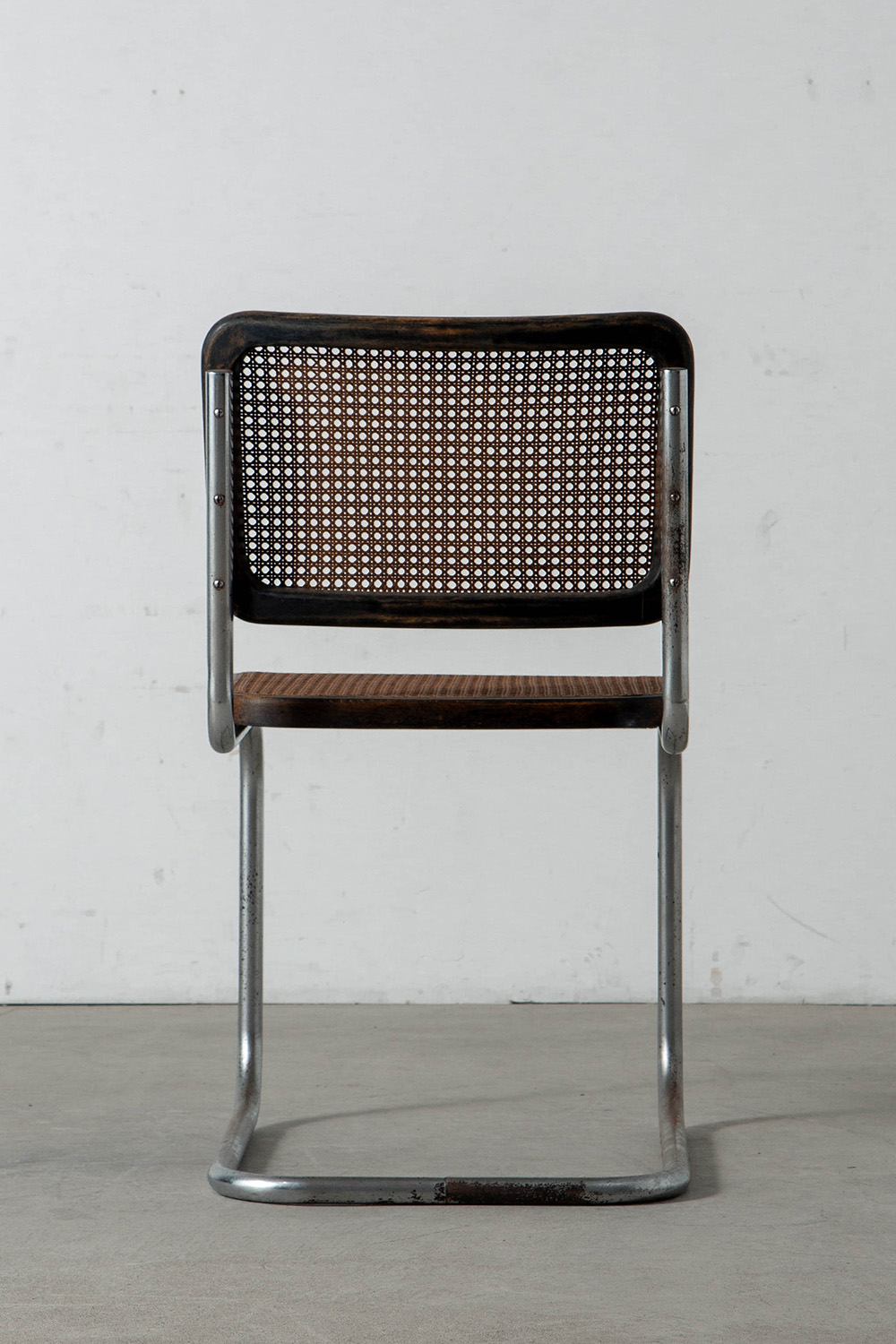 B32 Cesca Chair by Marcel Breuer for THONET in Chrome , Wood and Rattan