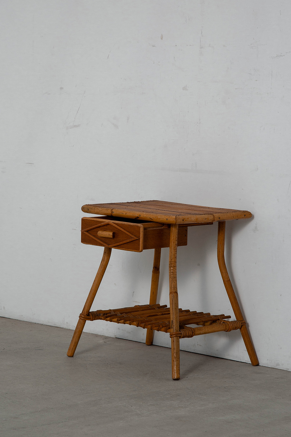 Side Table in Bamboo and Wood