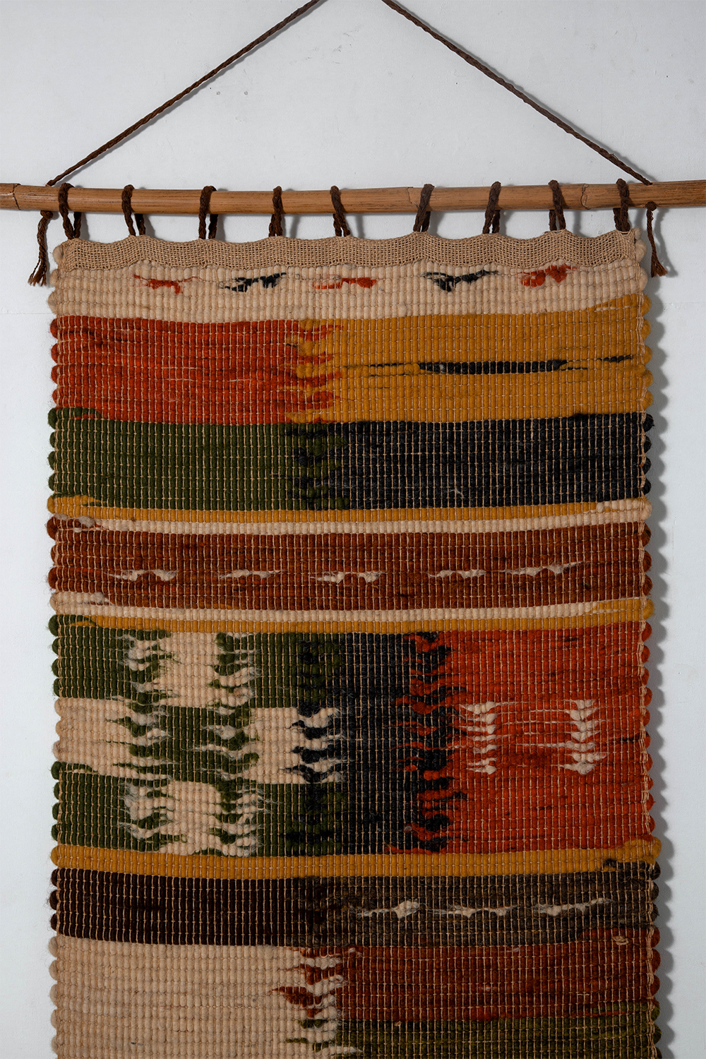 Tapestry in Fabric and Wood