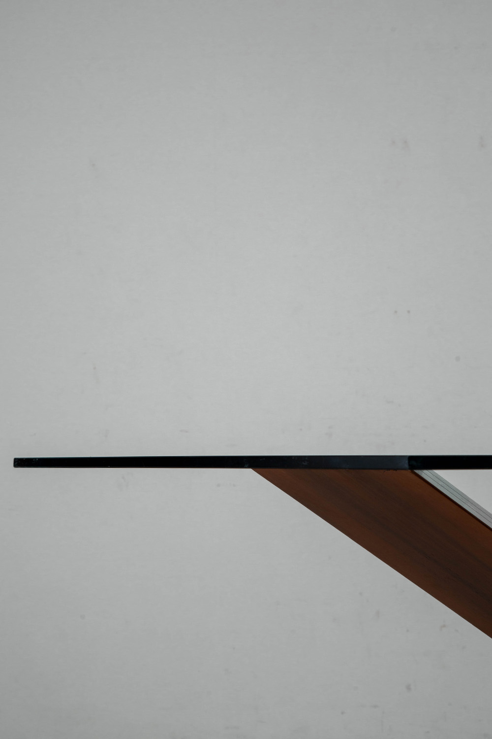 Valentino Table by Emanuele Zenere for Cattelan Italia in Glass , Wood and Travertine