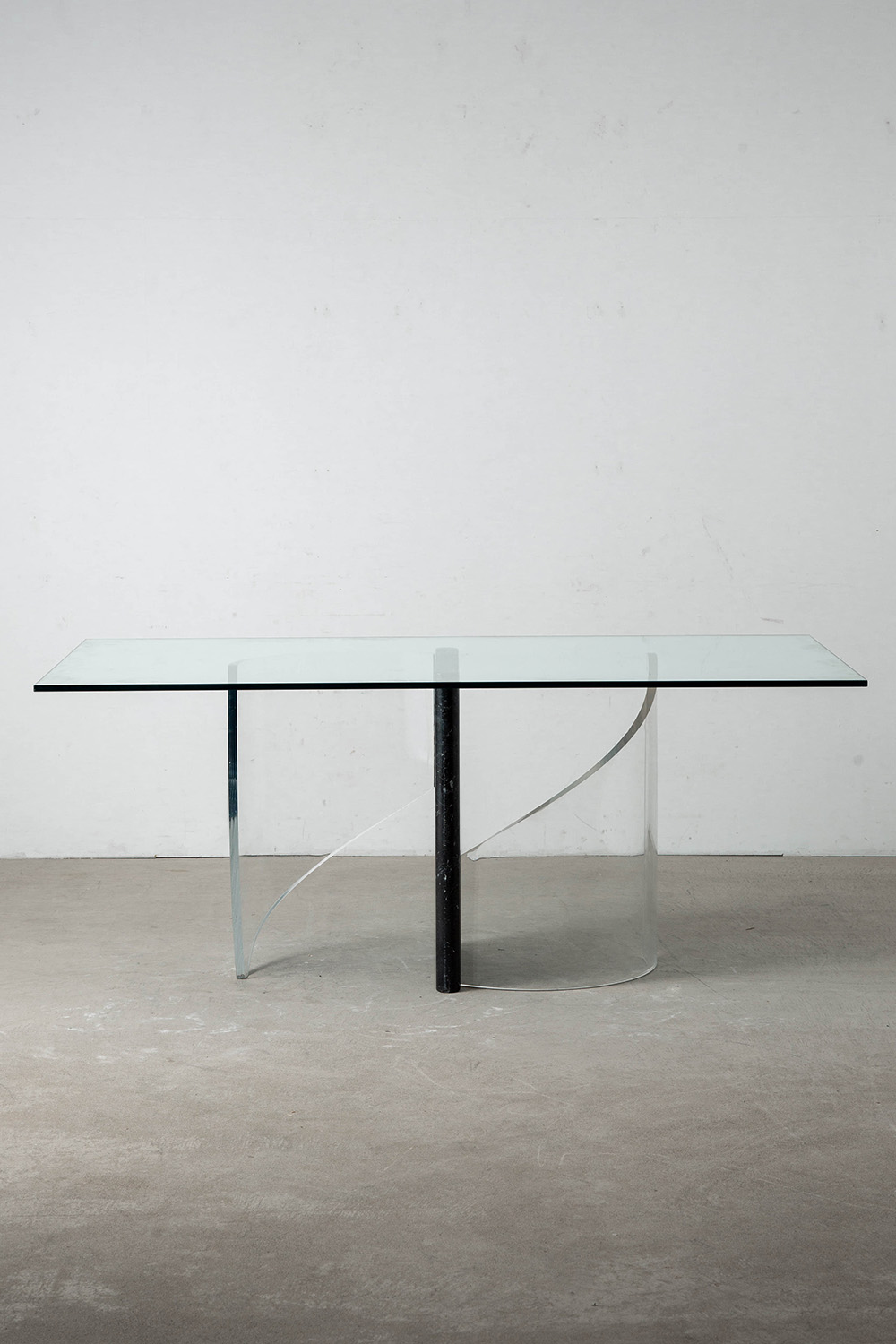 Dining Table in Marble , Acrylic and Glass