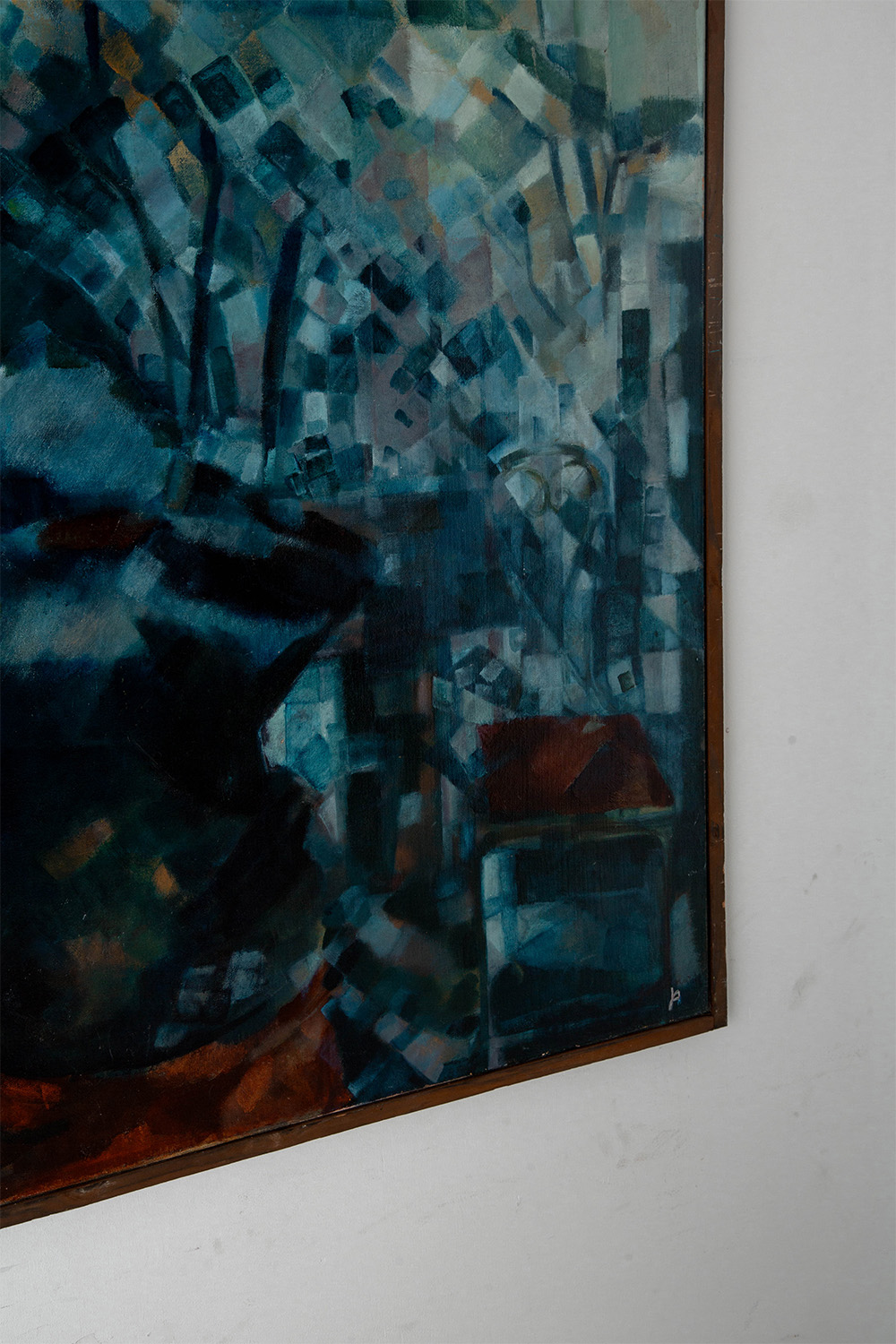 Abstract Oil Painting in Wood