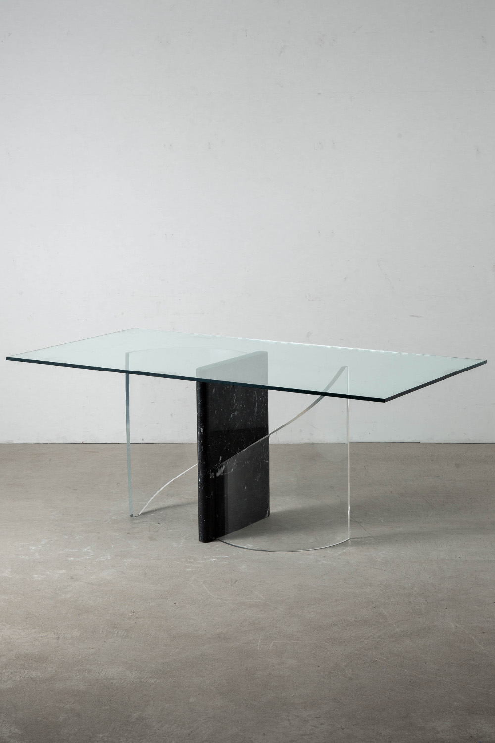 Dining Table in Marble , Acrylic and Glass