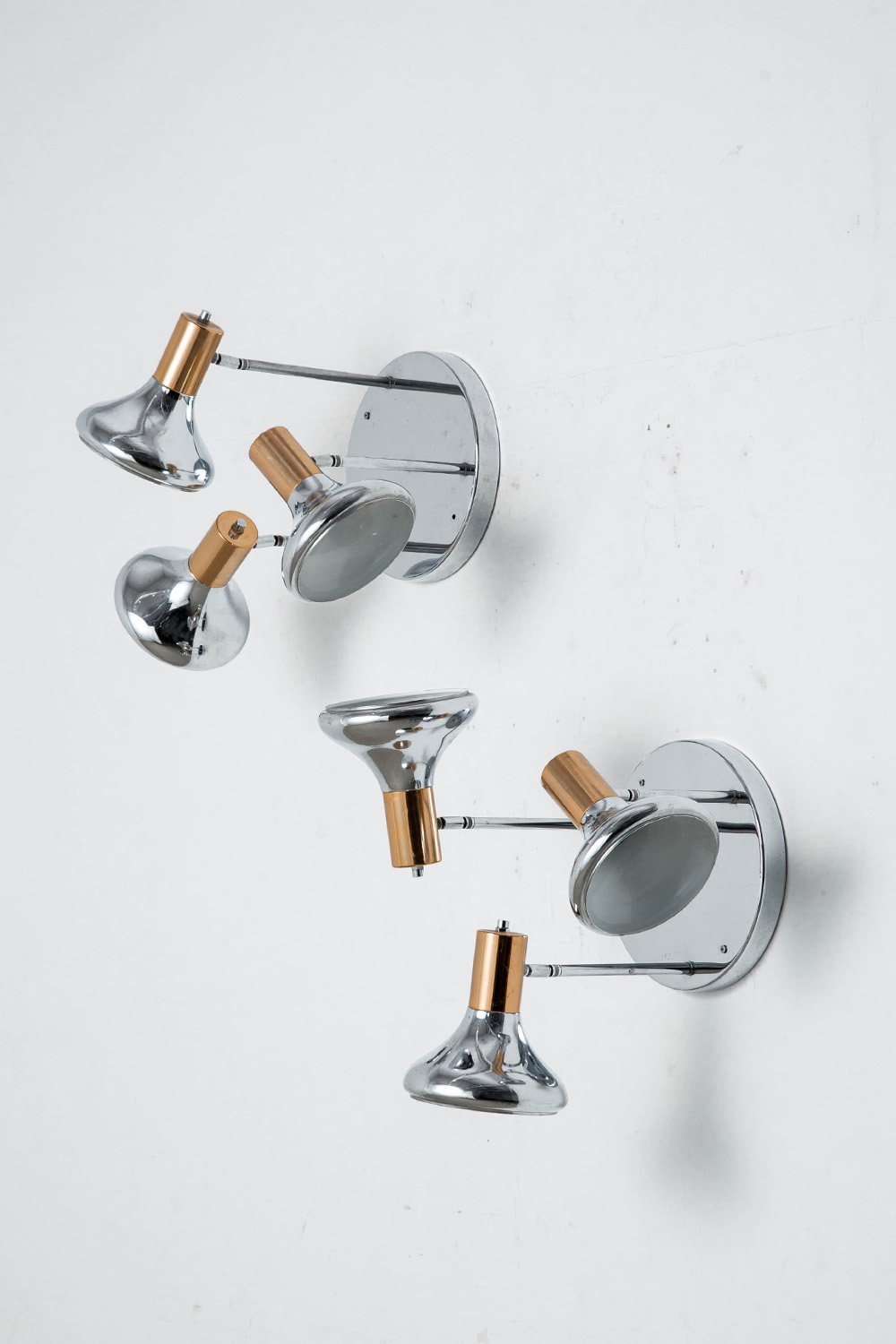 Wall Lamp in Chrome and Brass