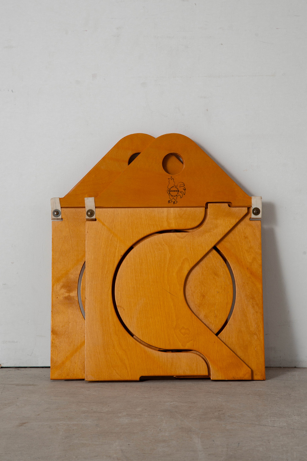 Rooster Folding Stool by Barry Simpson in Wood