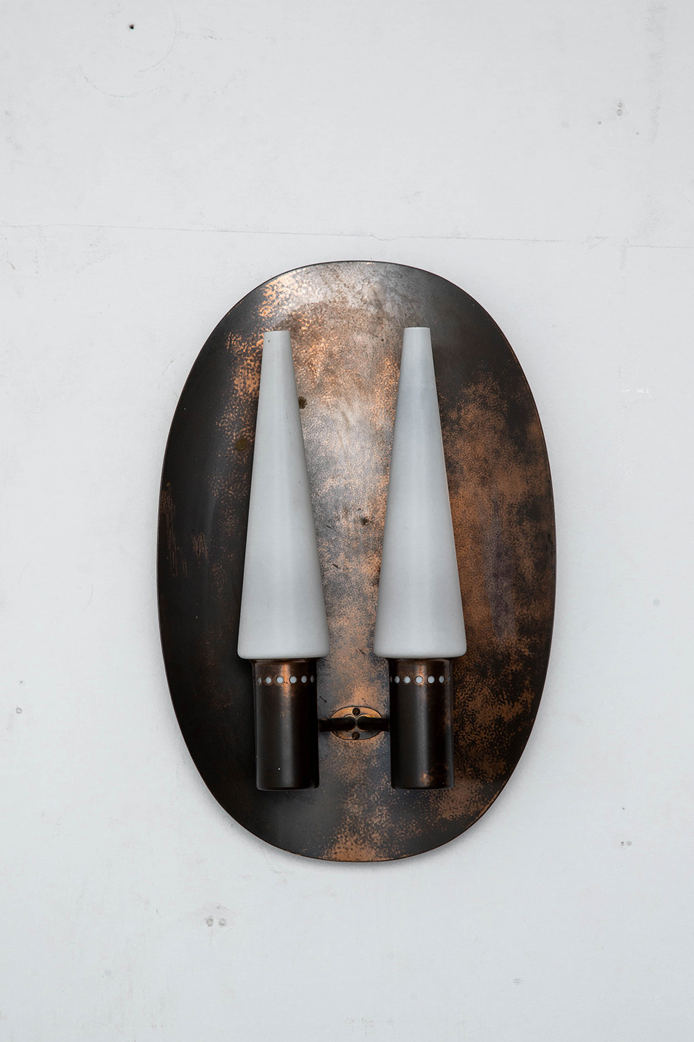 Wall Lamp by Hans-Agne Jakobsson for Hans-Agne Jakobsson AB in Glass and Brass