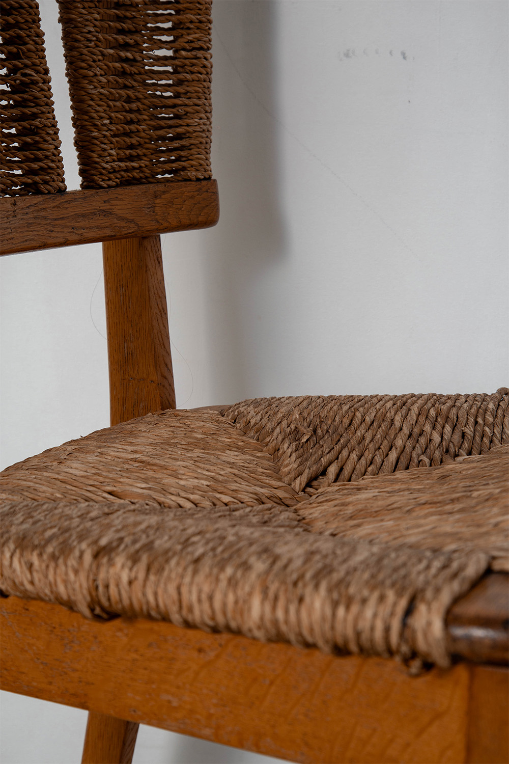 A2-1 Chair by Mart Stam for Goed Wonen in Oak and Rush Seat