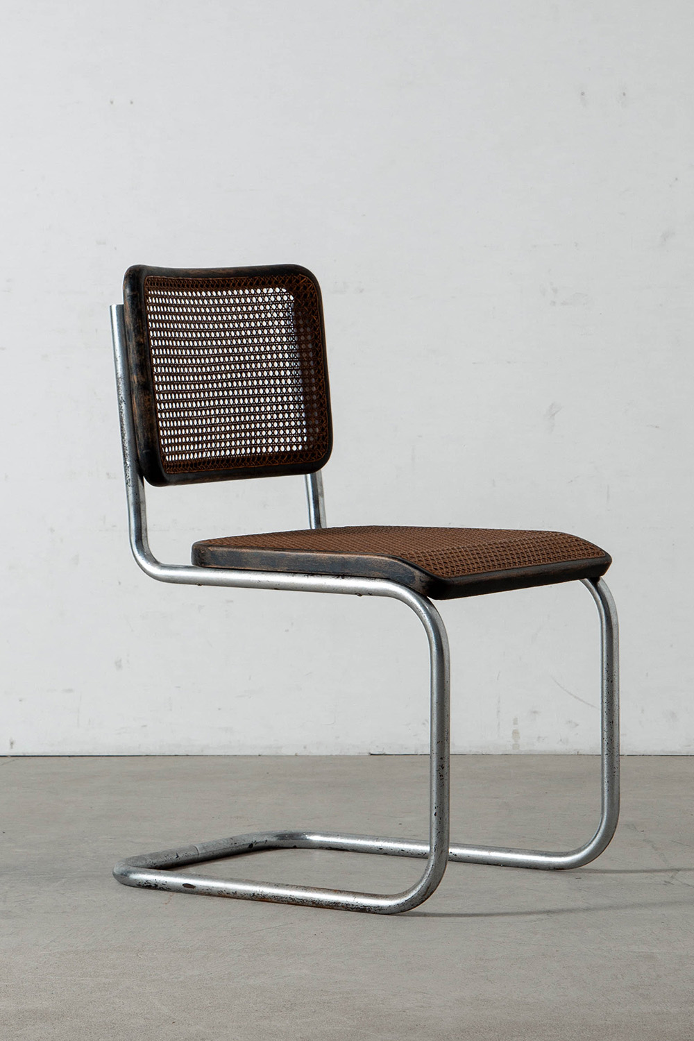 B32 Cesca Chair by Marcel Breuer for THONET in Chrome , Wood and Rattan