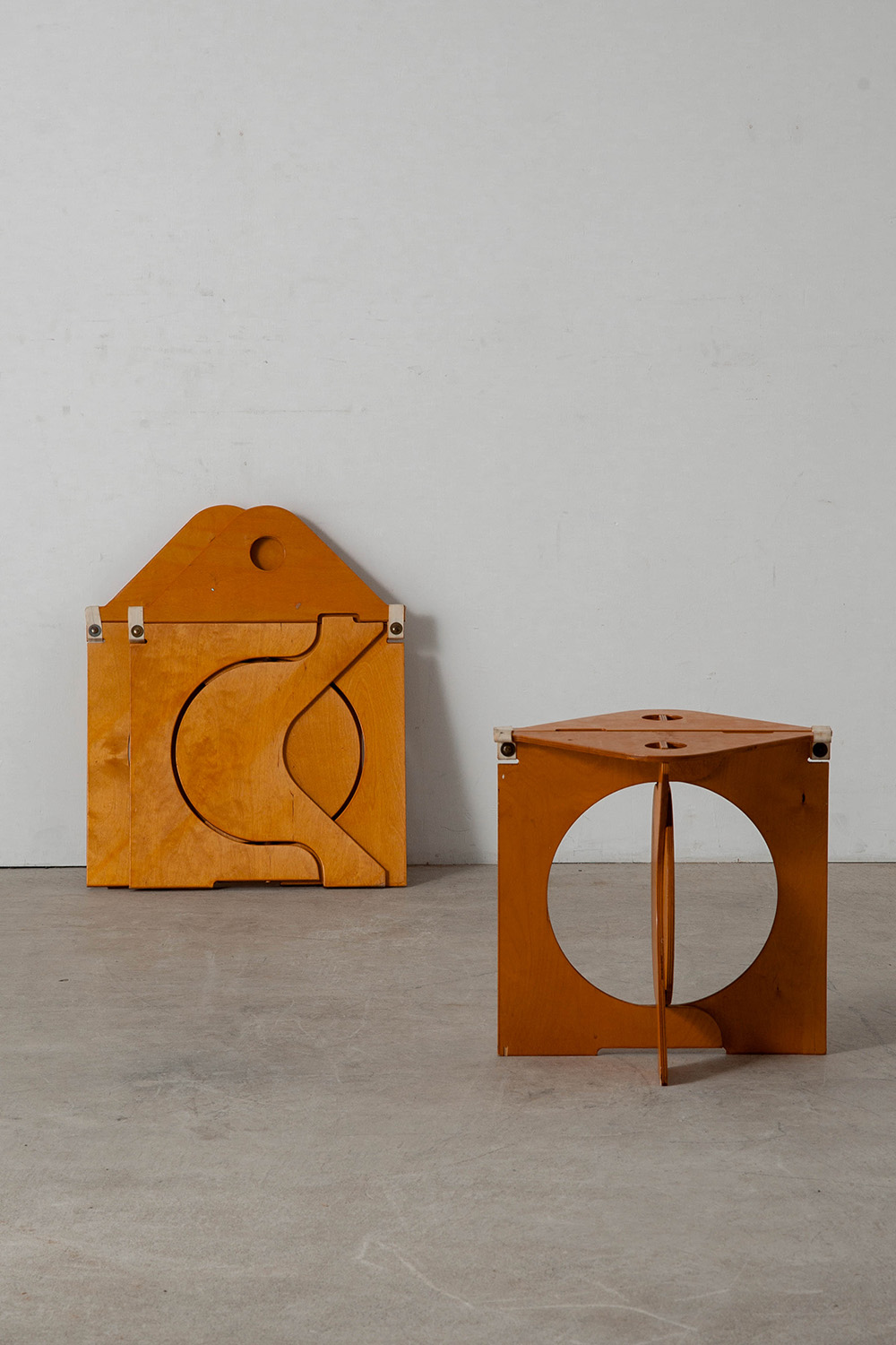 Rooster Folding Stool by Barry Simpson in Wood