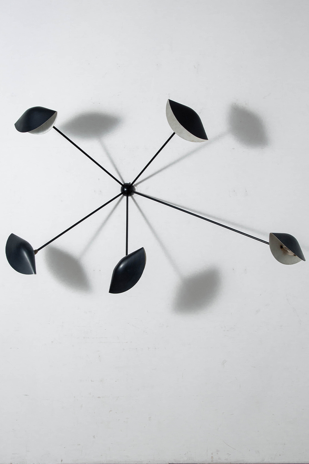 Spider Wall Lamp by Serge Mouille for Les Ateliers Serge Mouille in Steel and Aluminum