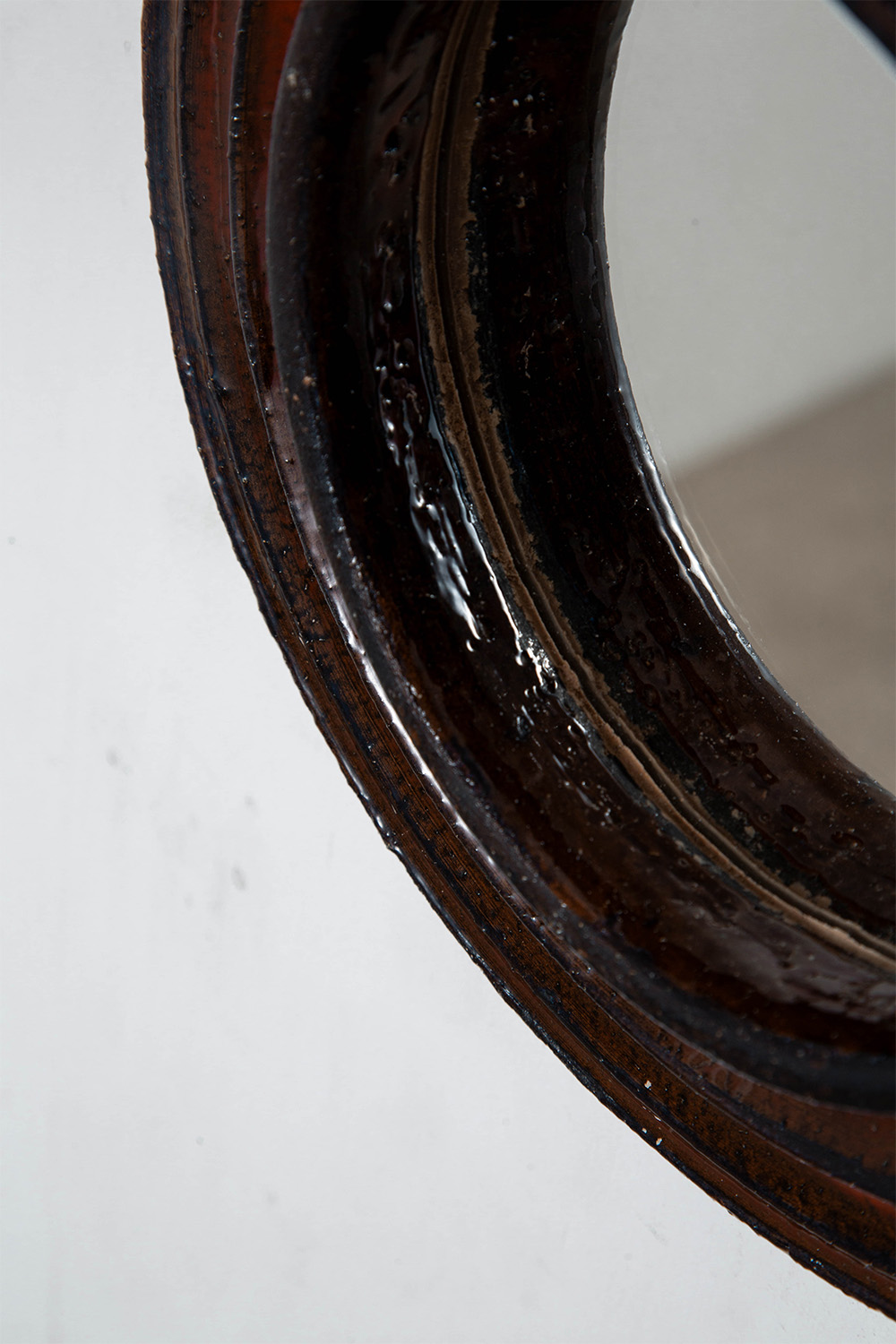 Mirror by Gérard Hofmann for VALLAURIS in Glass and Ceramic